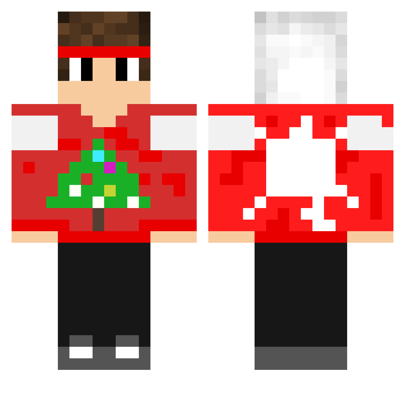 Tytuix Minecraft skin, front and back view