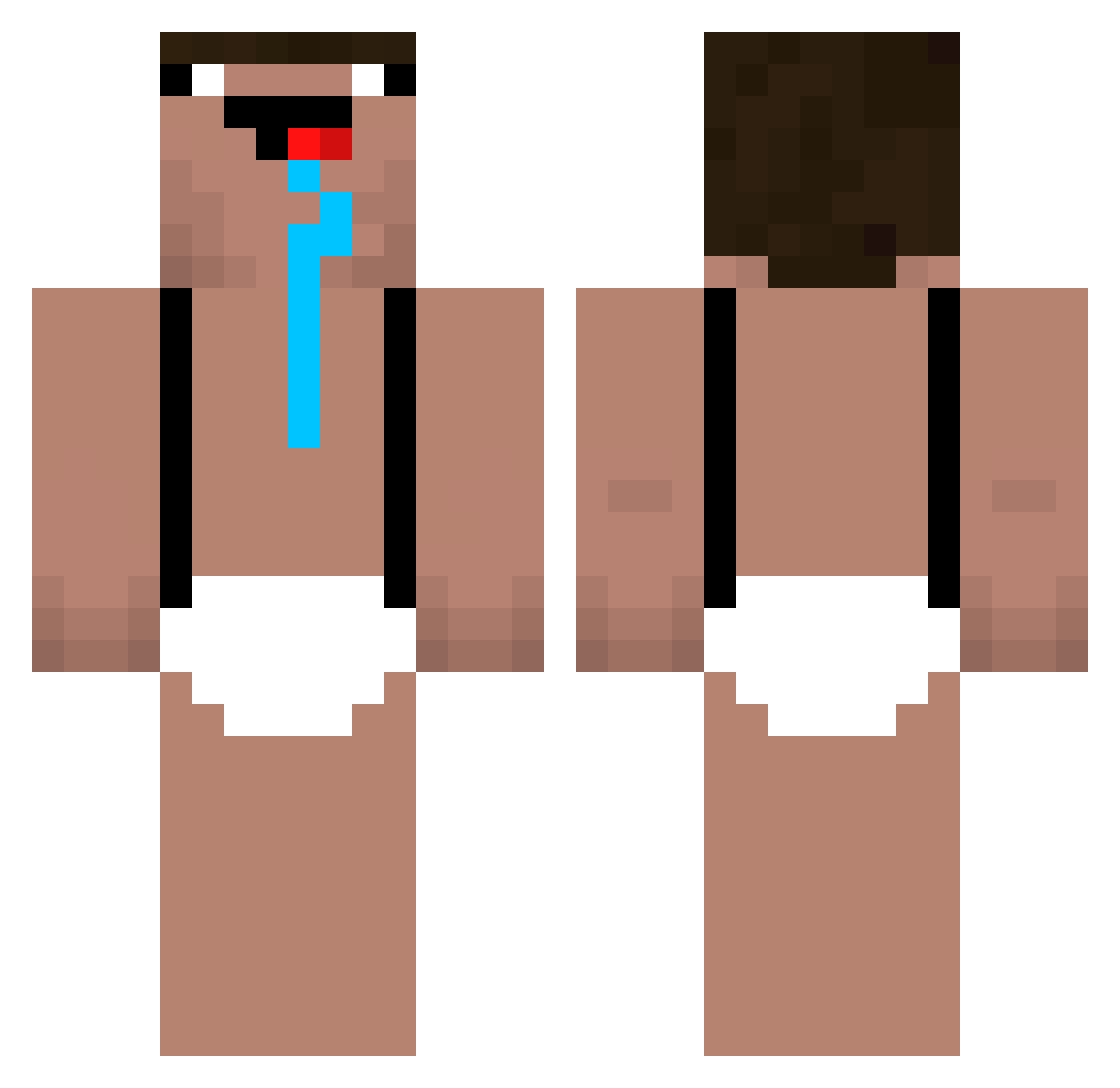 Ilari_Pro Minecraft skin, front and back view
