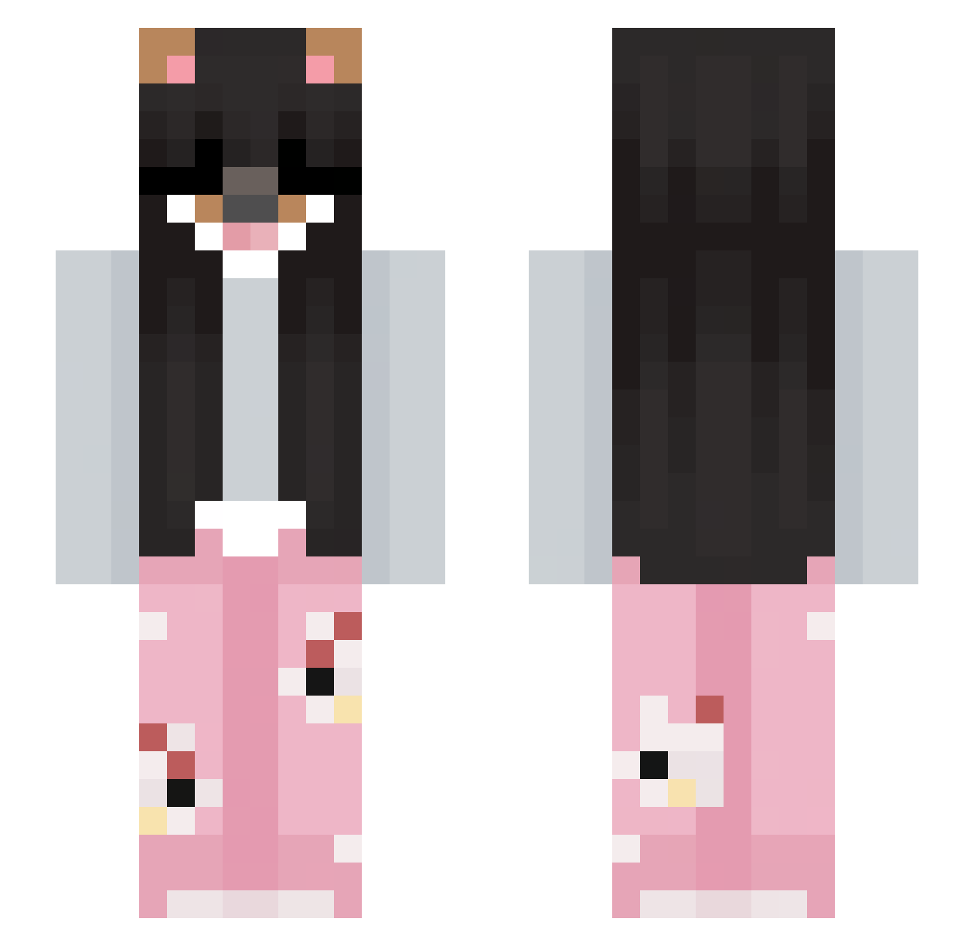 barteczqx Minecraft skin, front and back view