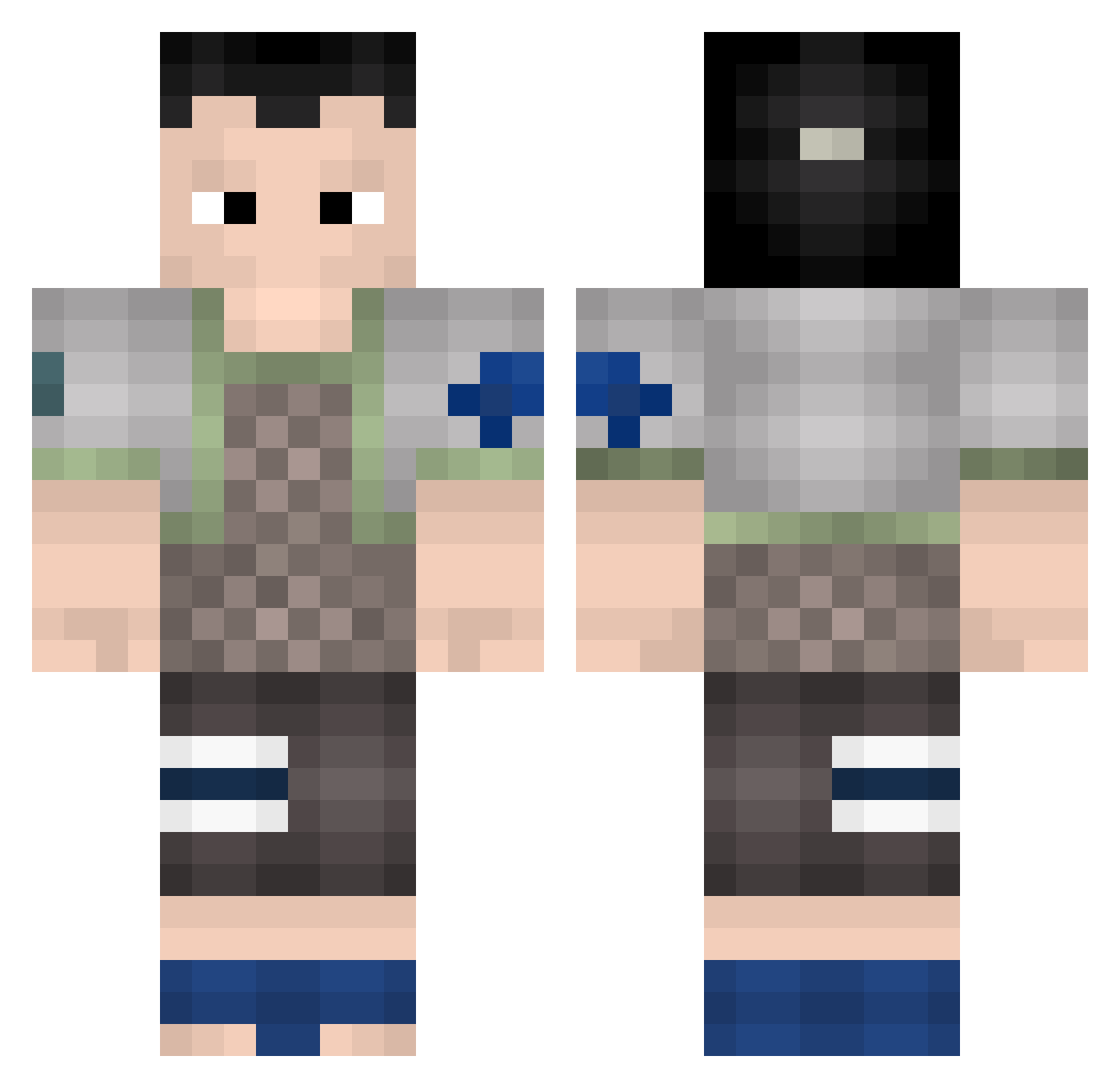 Valdumiro Minecraft skin, front and back view