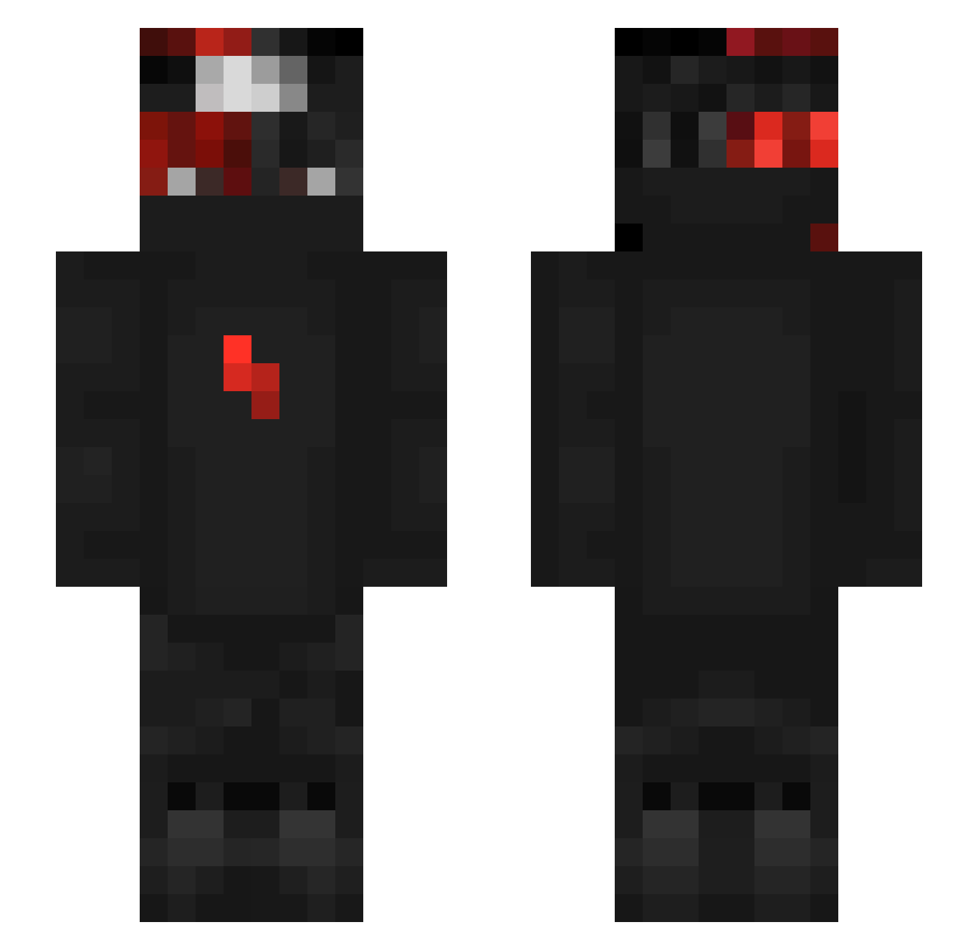 Tryn Minecraft skin, front and back view