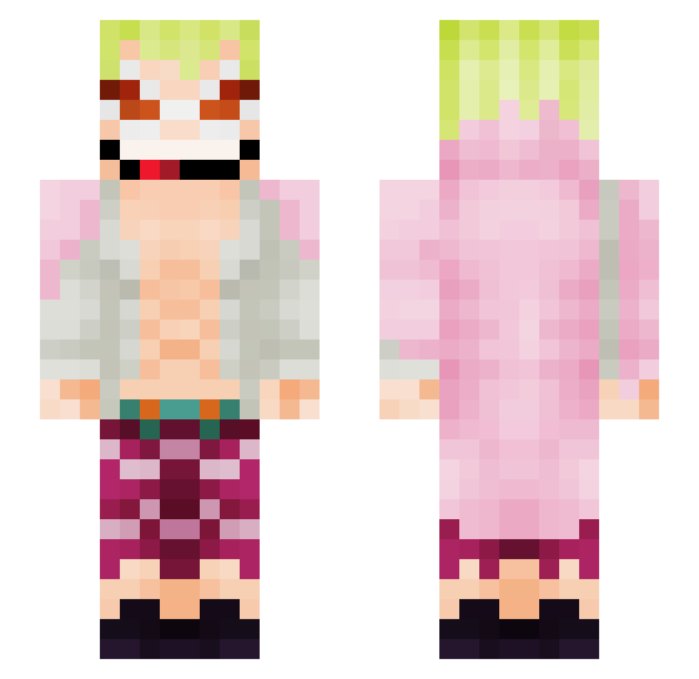 LordeLuccas Minecraft skin, front and back view
