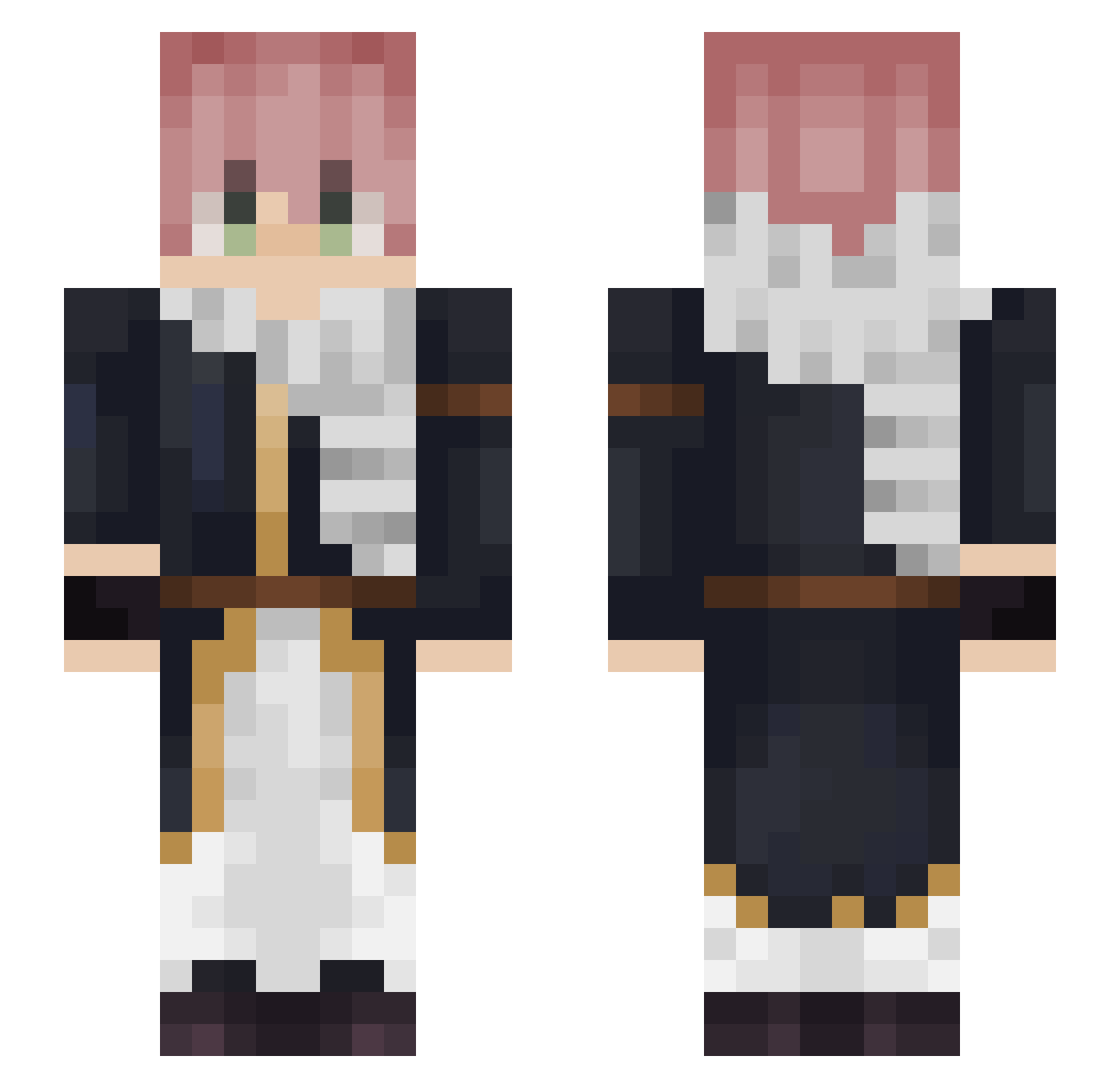 ShamizenThunder Minecraft skin, front and back view