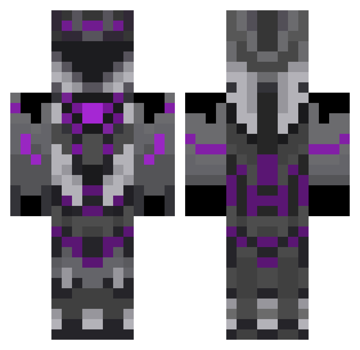 Cathartes Minecraft skin, front and back view