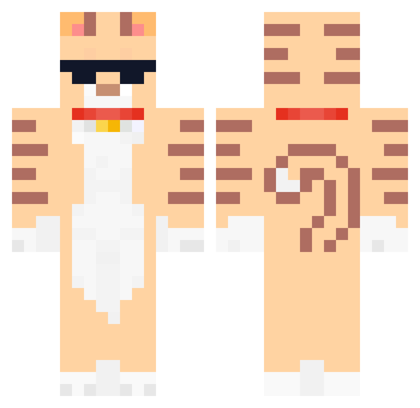 kotek1234566 Minecraft skin, front and back view