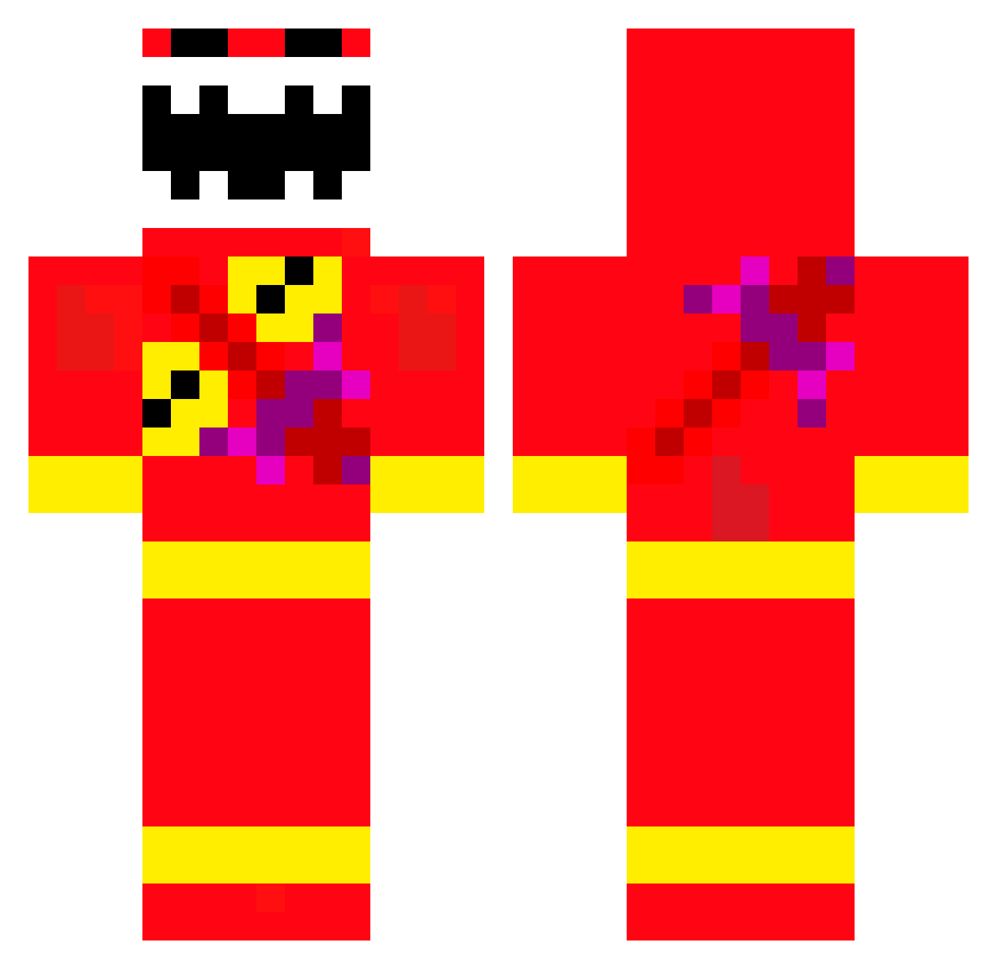 CristianoRonldo Minecraft skin, front and back view
