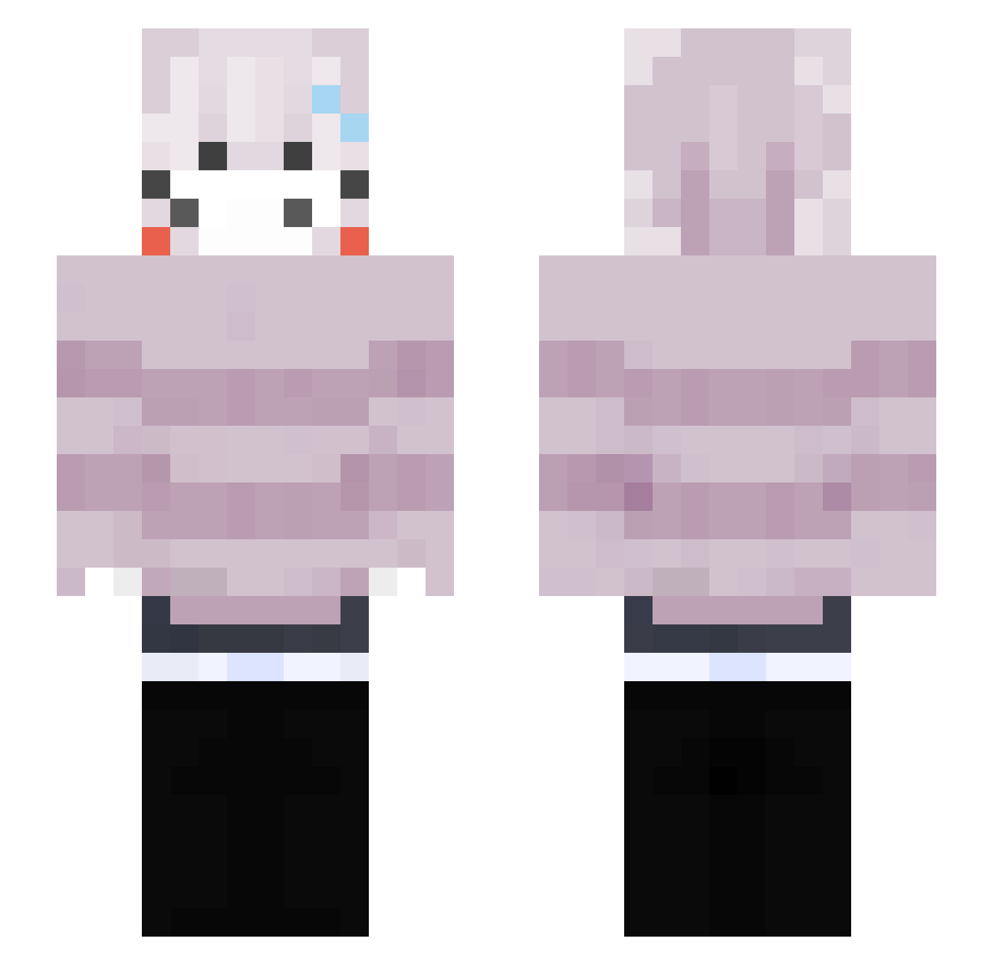 zukinnyk Minecraft skin, front and back view