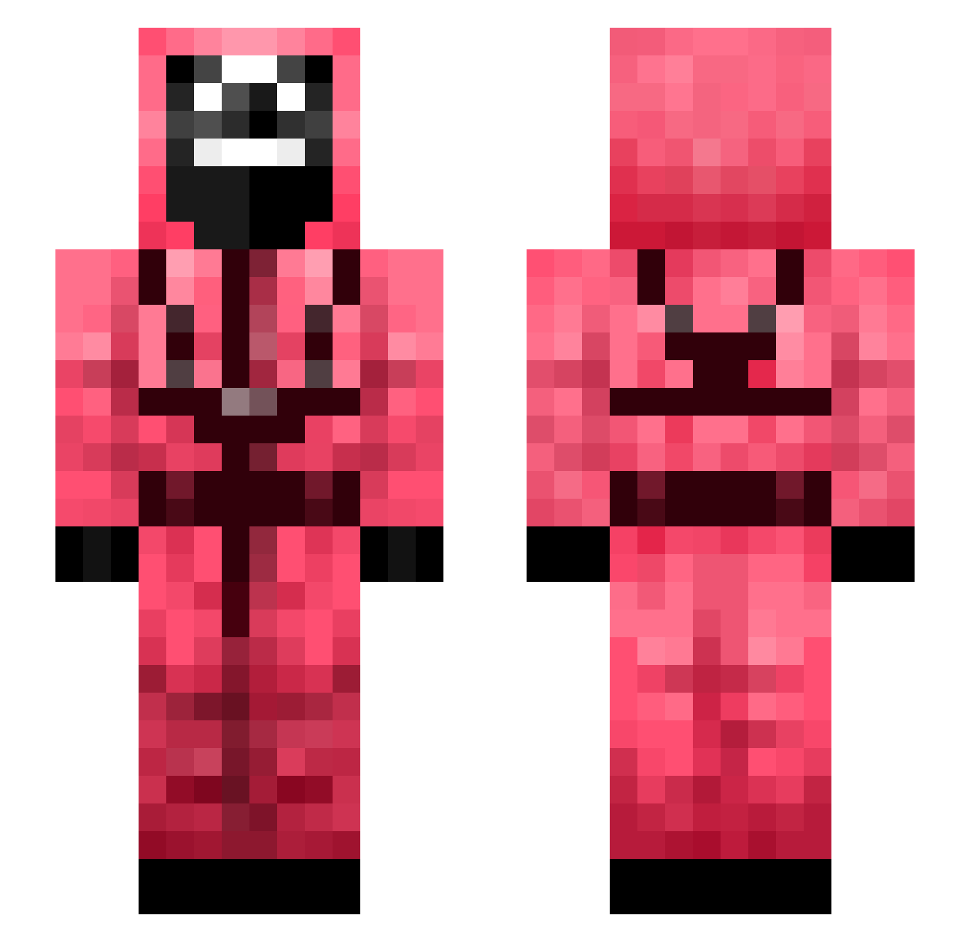 DanniiBear Minecraft skin, front and back view