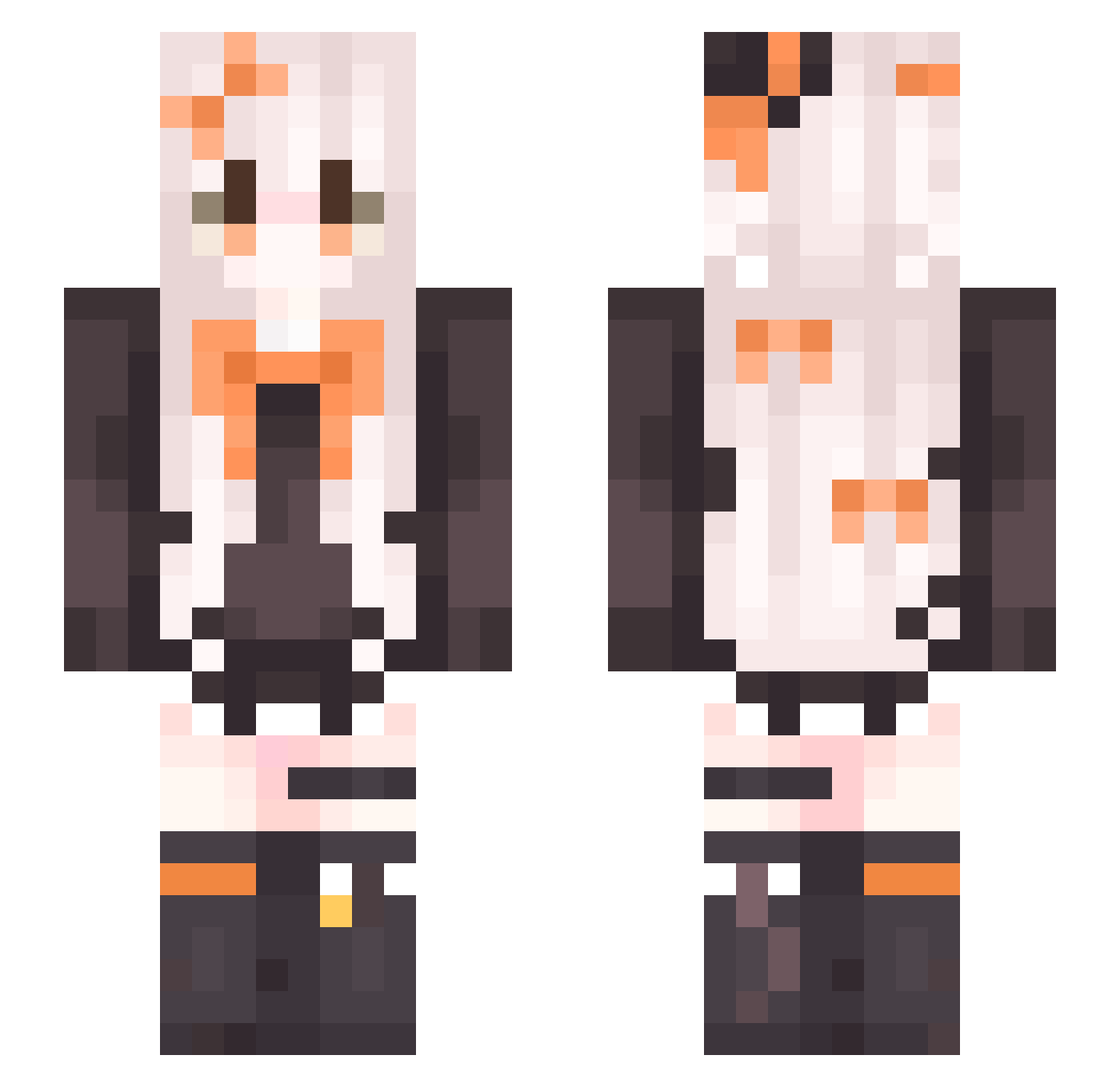 Sv2_Fang_kff Minecraft skin, front and back view