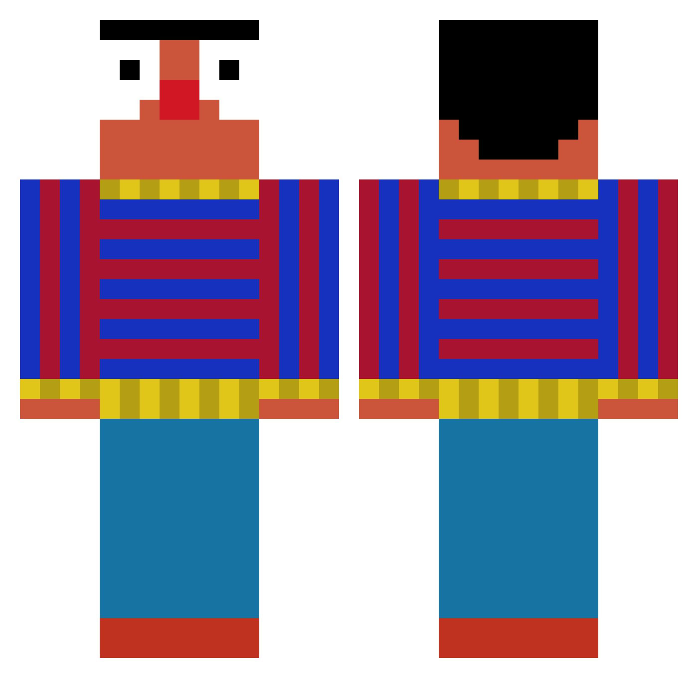NoodleZeCoolie Minecraft skin, front and back view