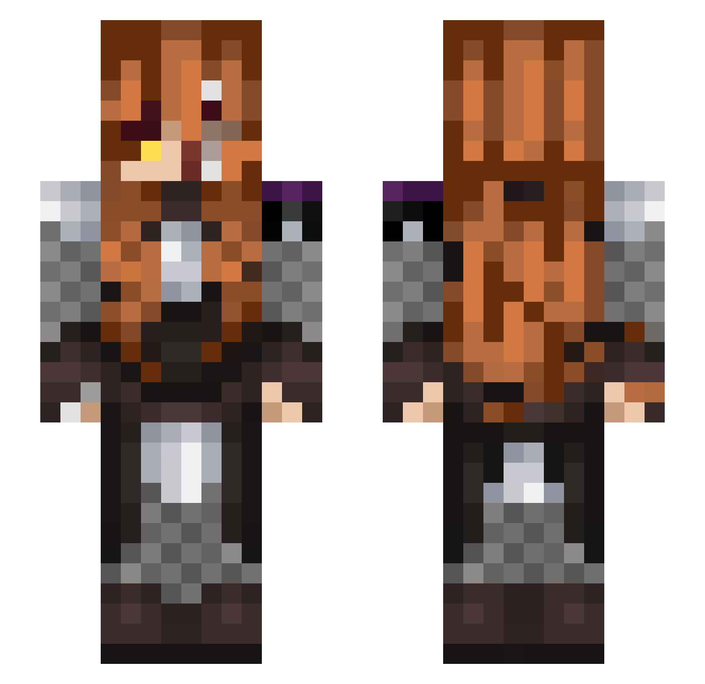 puppy12311 Minecraft skin, front and back view