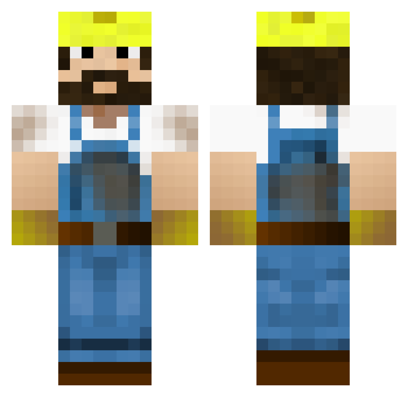 KingDrax08 Minecraft skin, front and back view