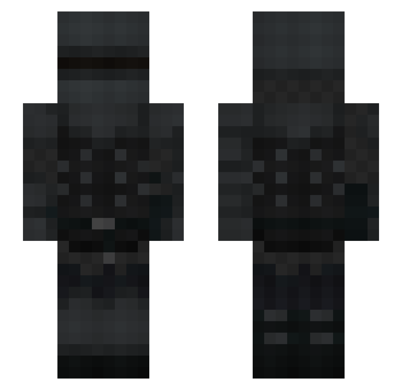 pokurth Minecraft skin, front and back view