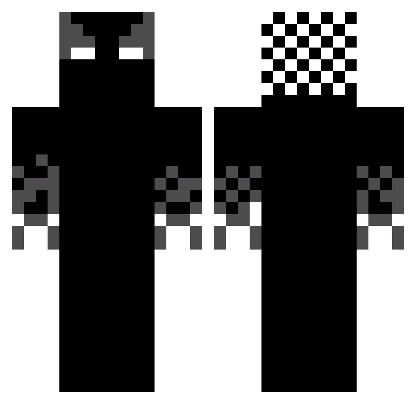 TheRockAlbert Minecraft skin, front and back view