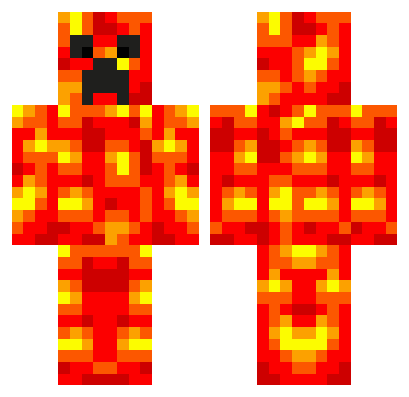 TheGator12 Minecraft skin, front and back view