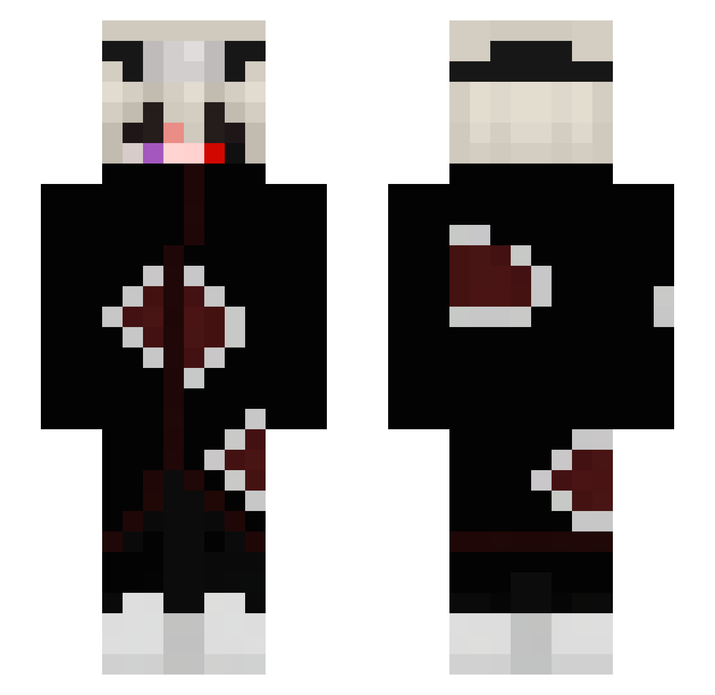 shard196 Minecraft skin, front and back view