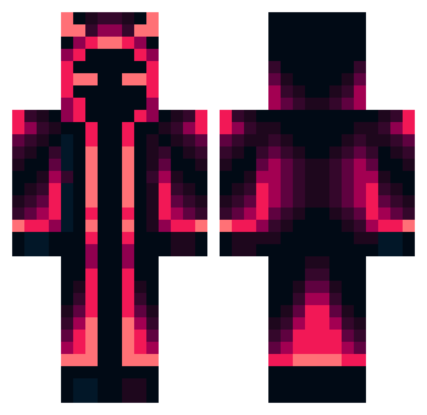 swann66 Minecraft skin, front and back view