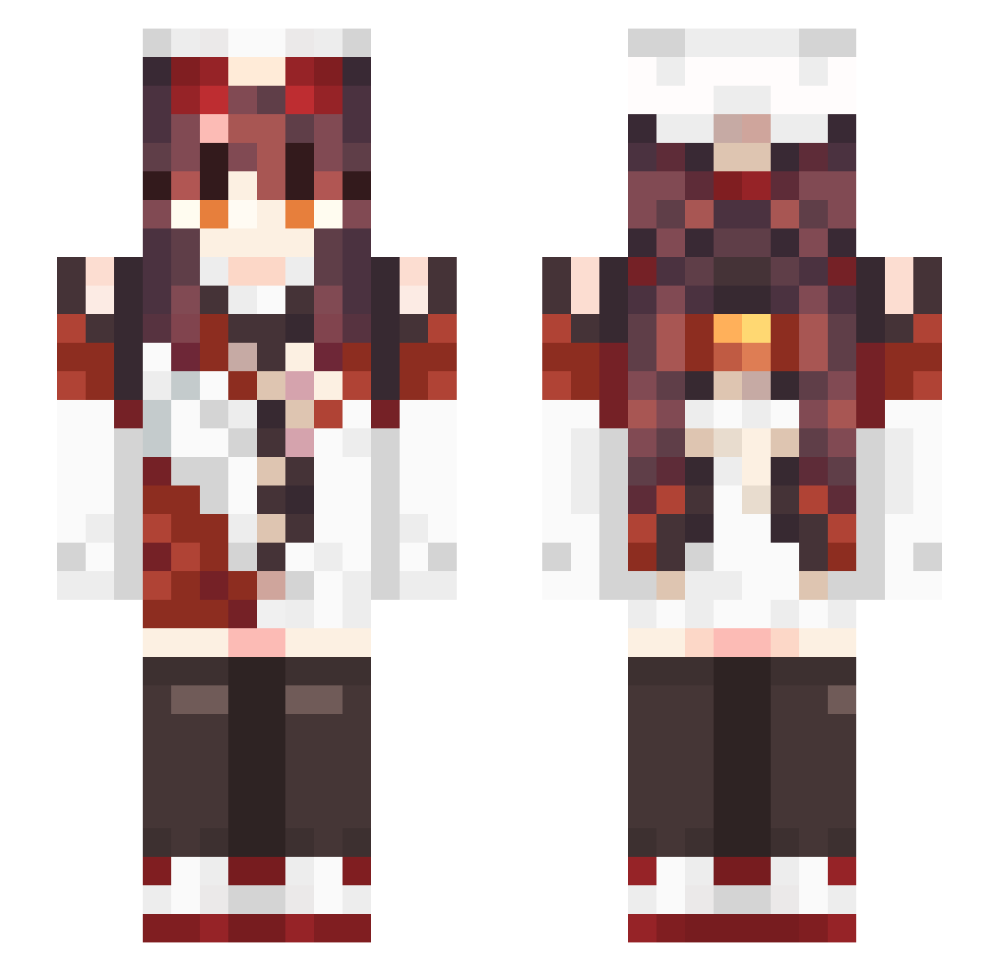 _d6zy Minecraft skin, front and back view