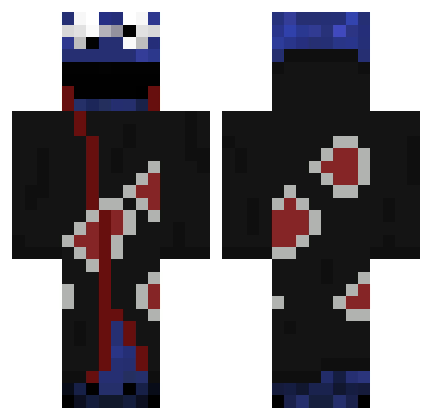 RestlessPhantom Minecraft skin, front and back view