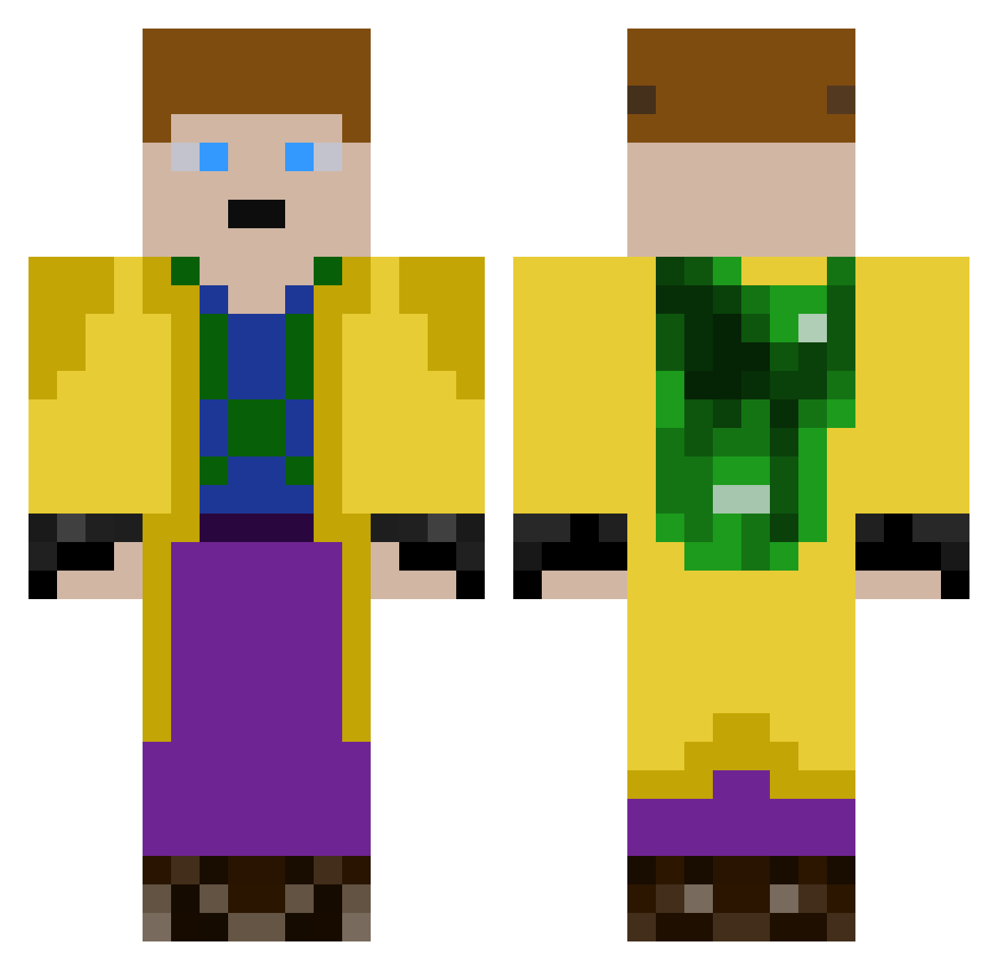 Dalenna Minecraft skin, front and back view