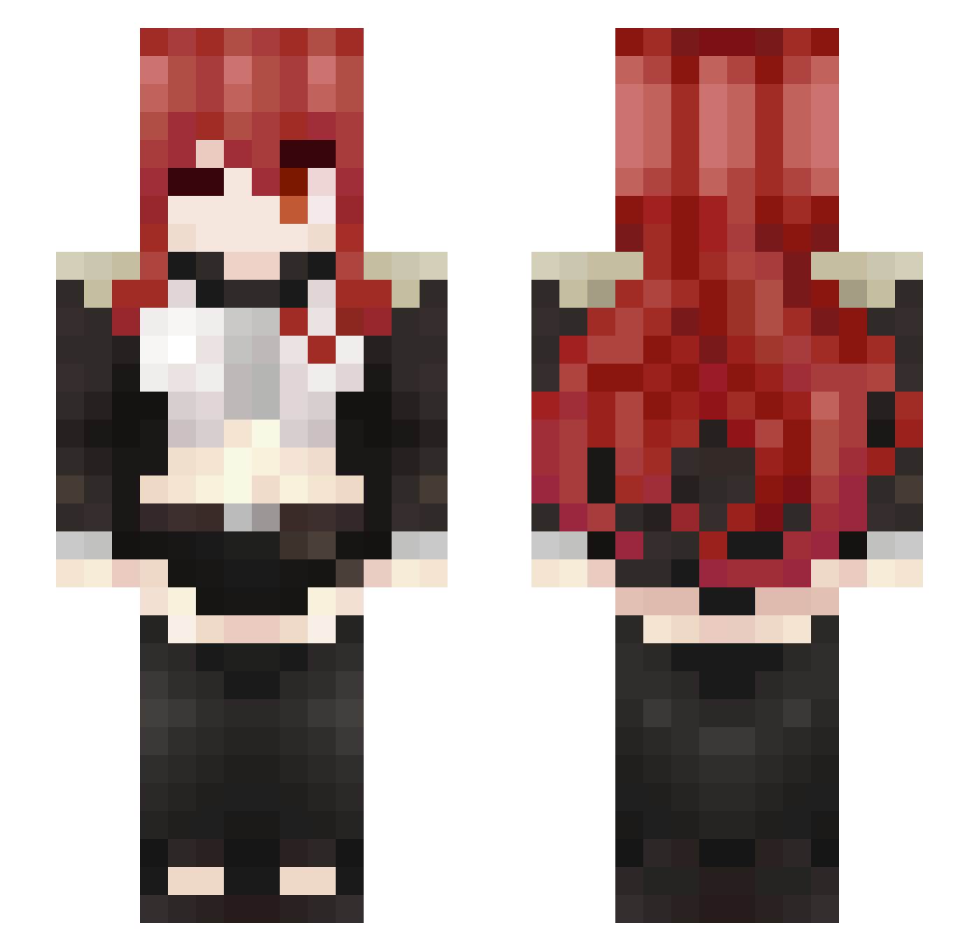 KaczkaDuk Minecraft skin, front and back view