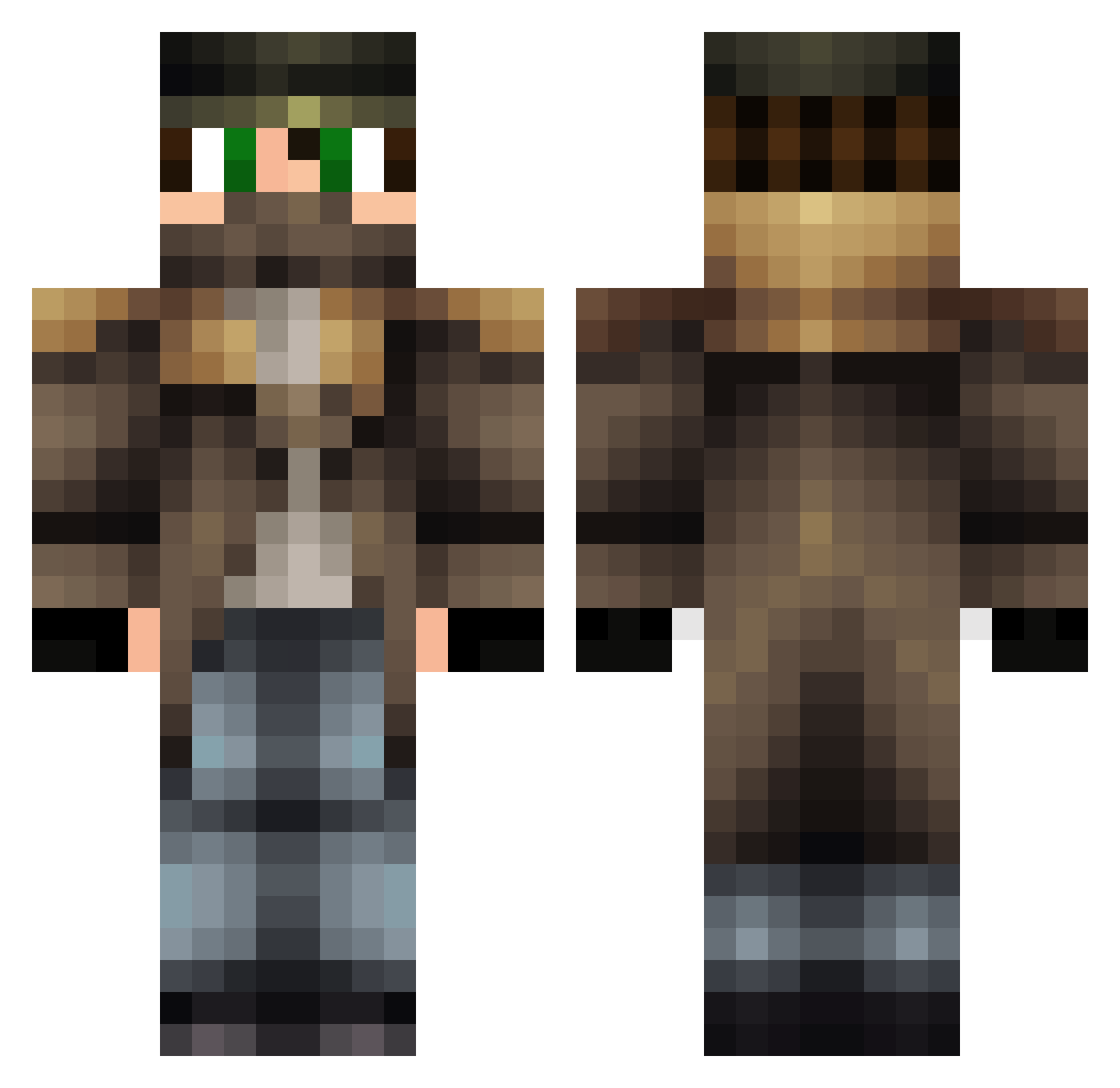 davnvnv Minecraft skin, front and back view