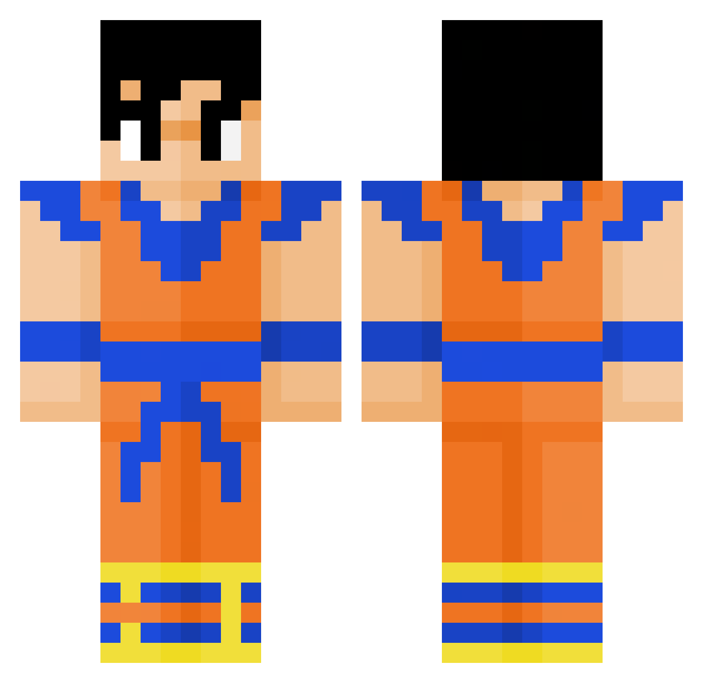 yukiuki22 Minecraft skin, front and back view