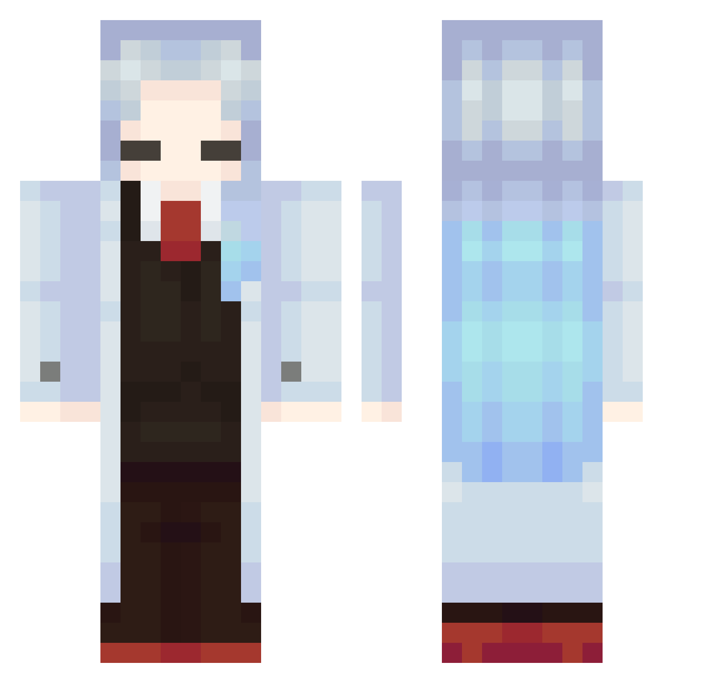 Godofwar_999 Minecraft skin, front and back view
