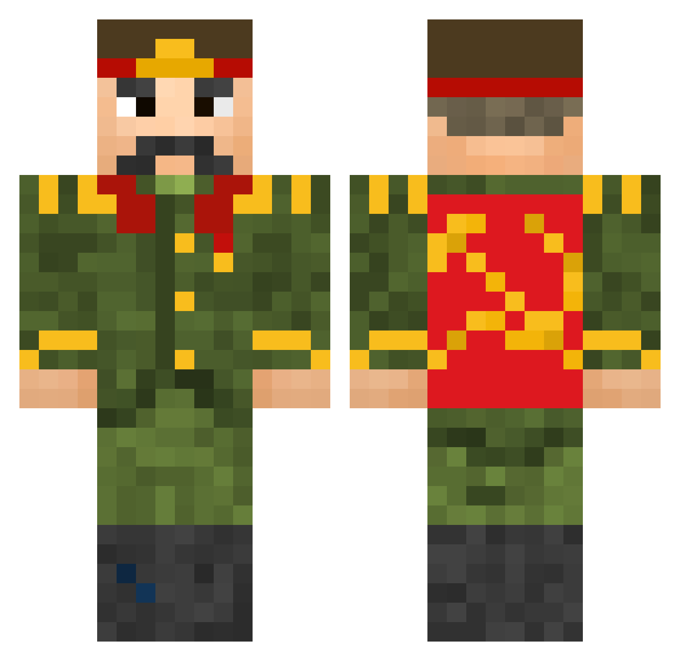 dadadave1 Minecraft skin, front and back view