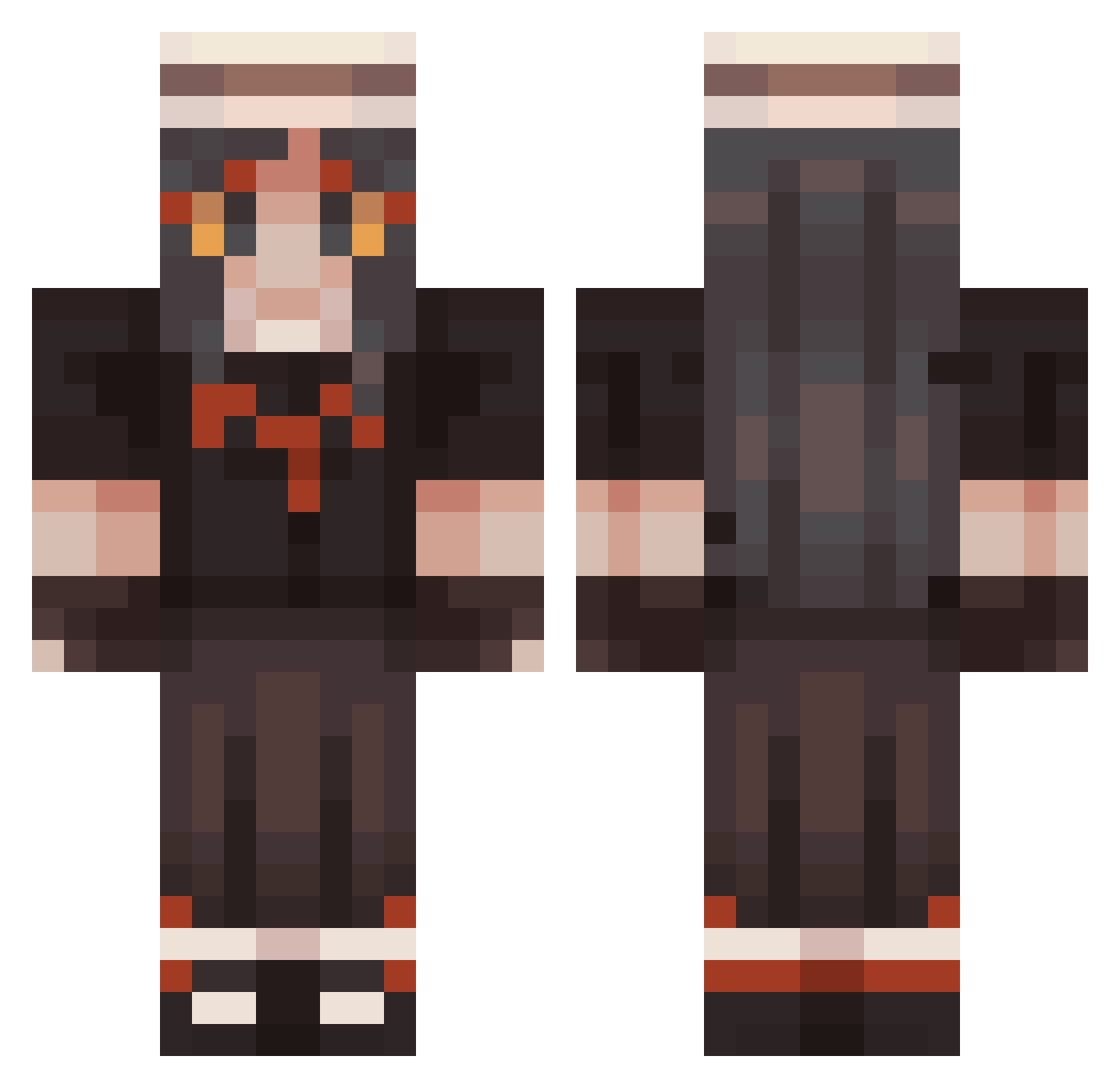censermist Minecraft skin, front and back view