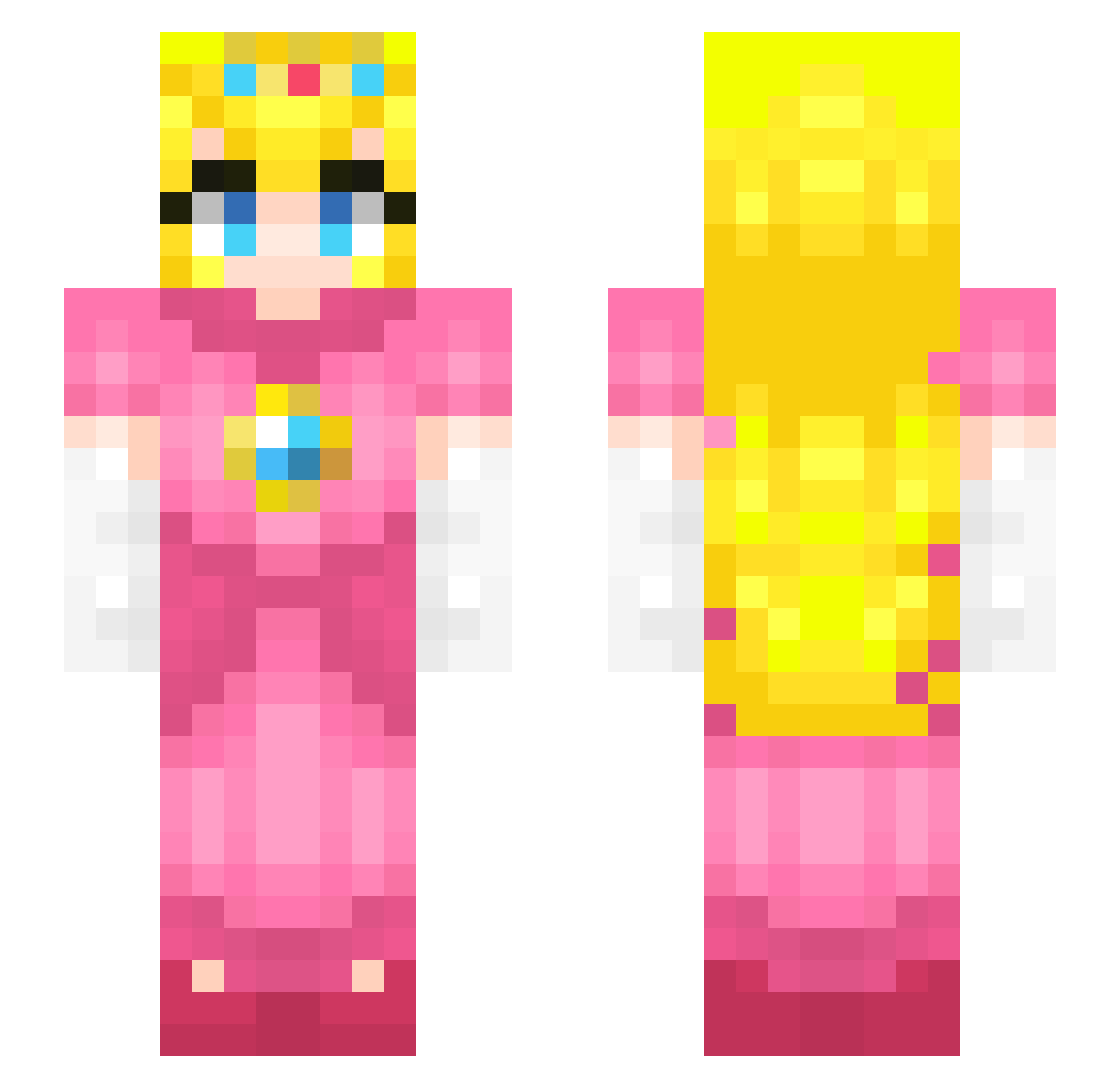 Dyhoerium Minecraft skin, front and back view
