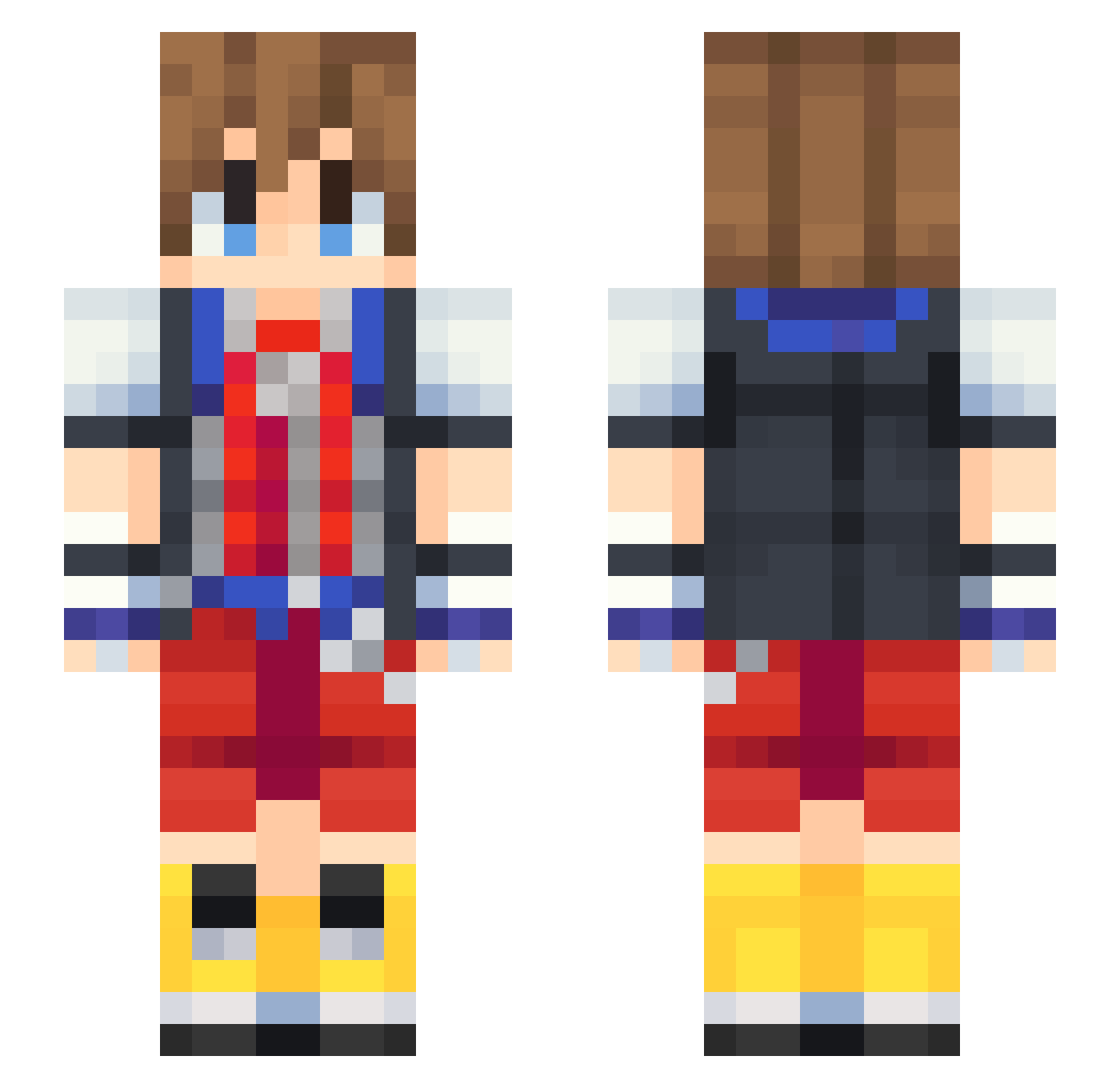 Smollipop Minecraft skin, front and back view