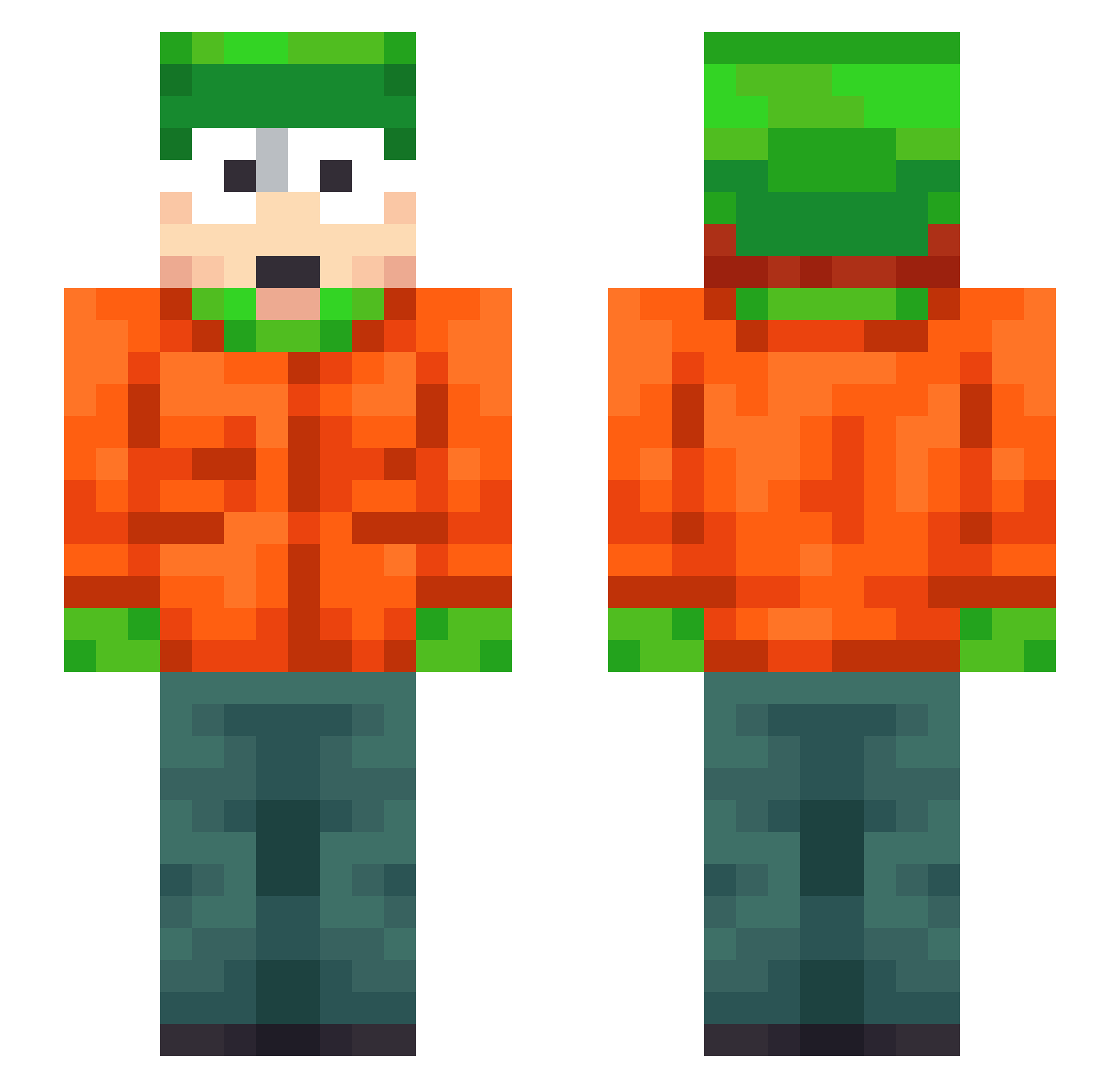 iStweaZ Minecraft skin, front and back view