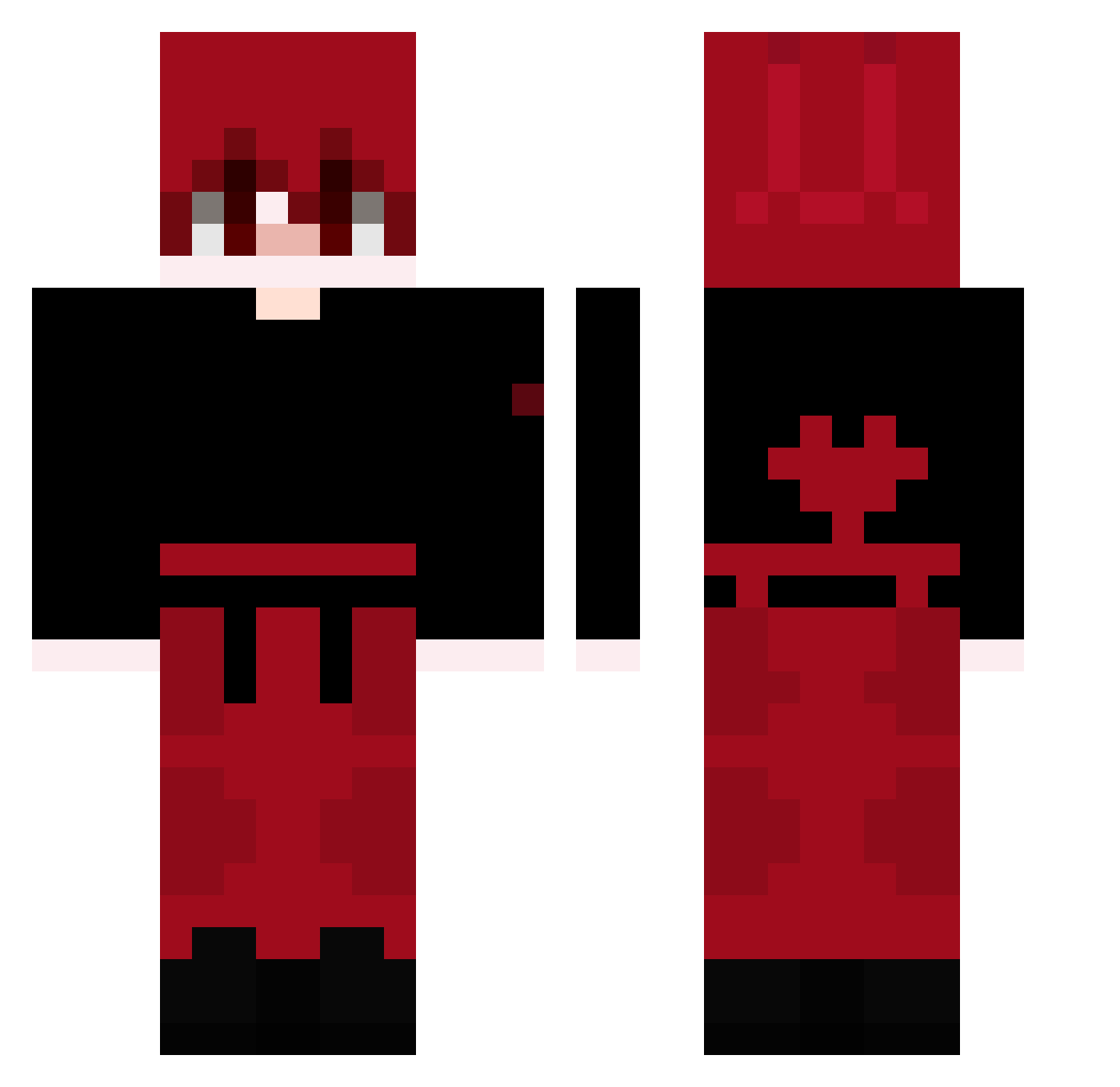 xVincent013 Minecraft skin, front and back view