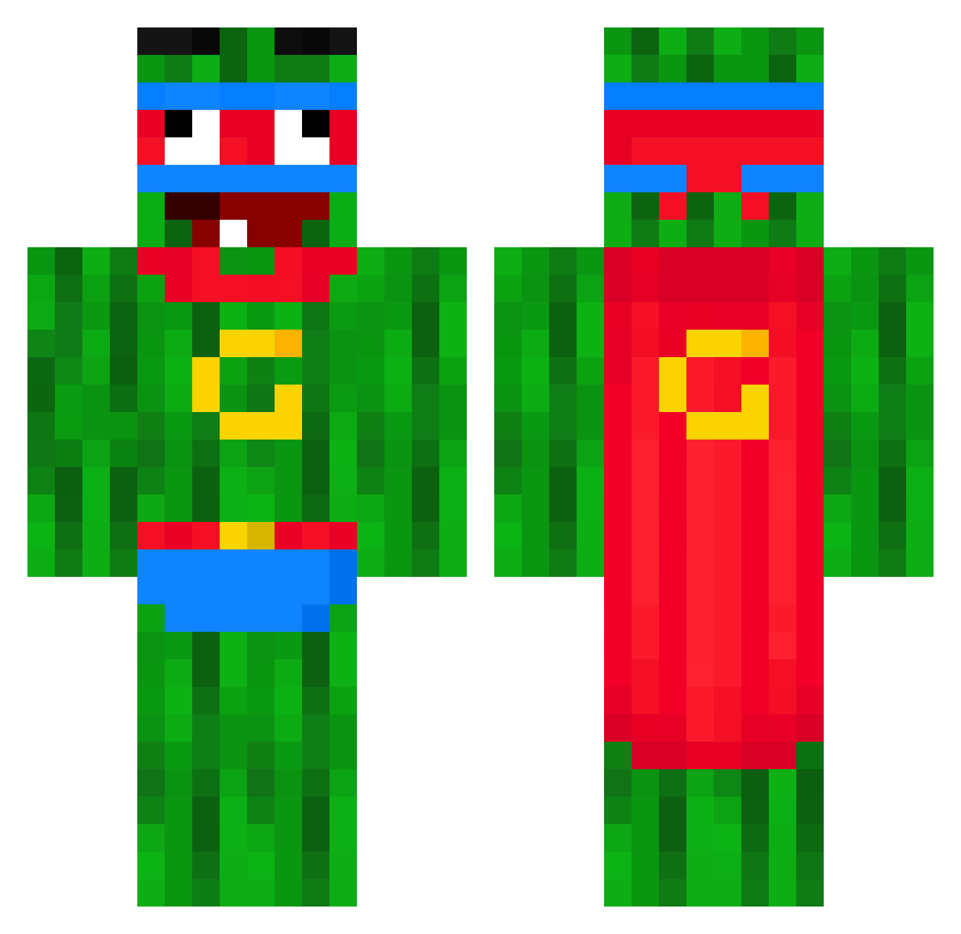 Lennoxo214 Minecraft skin, front and back view