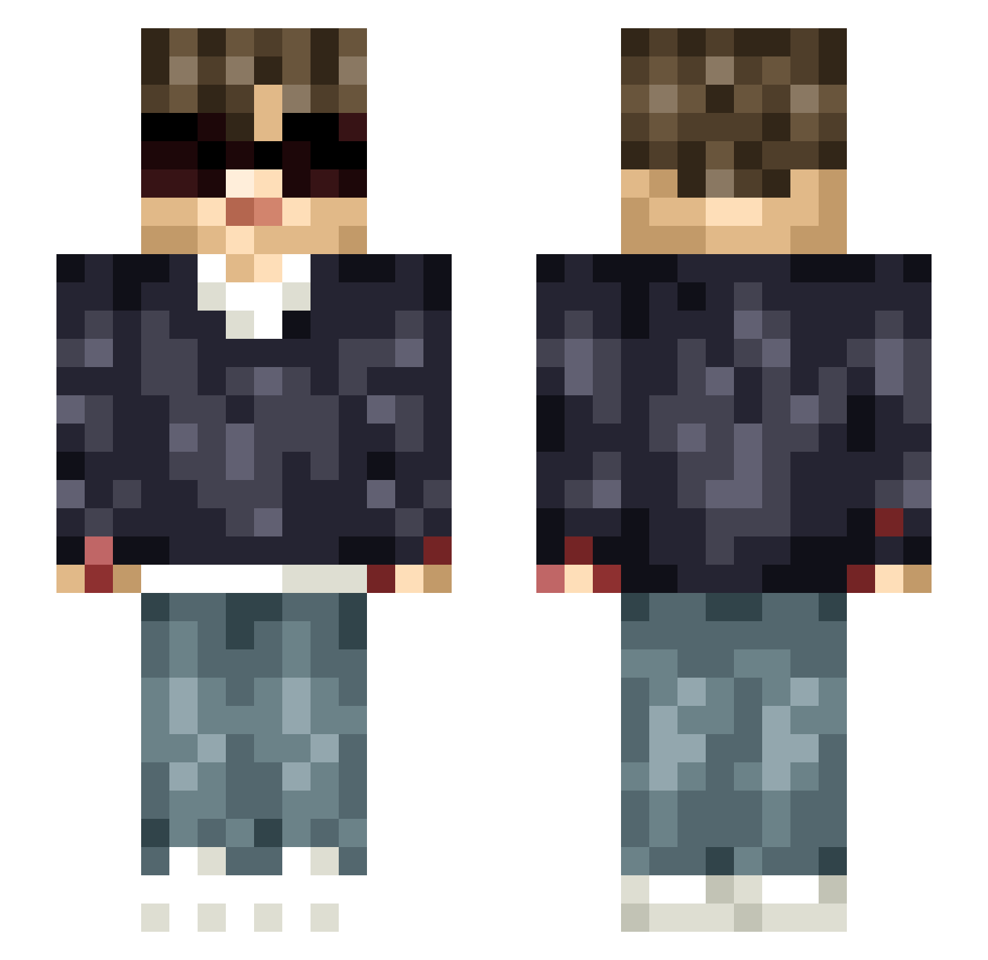 Tocsi Minecraft skin, front and back view
