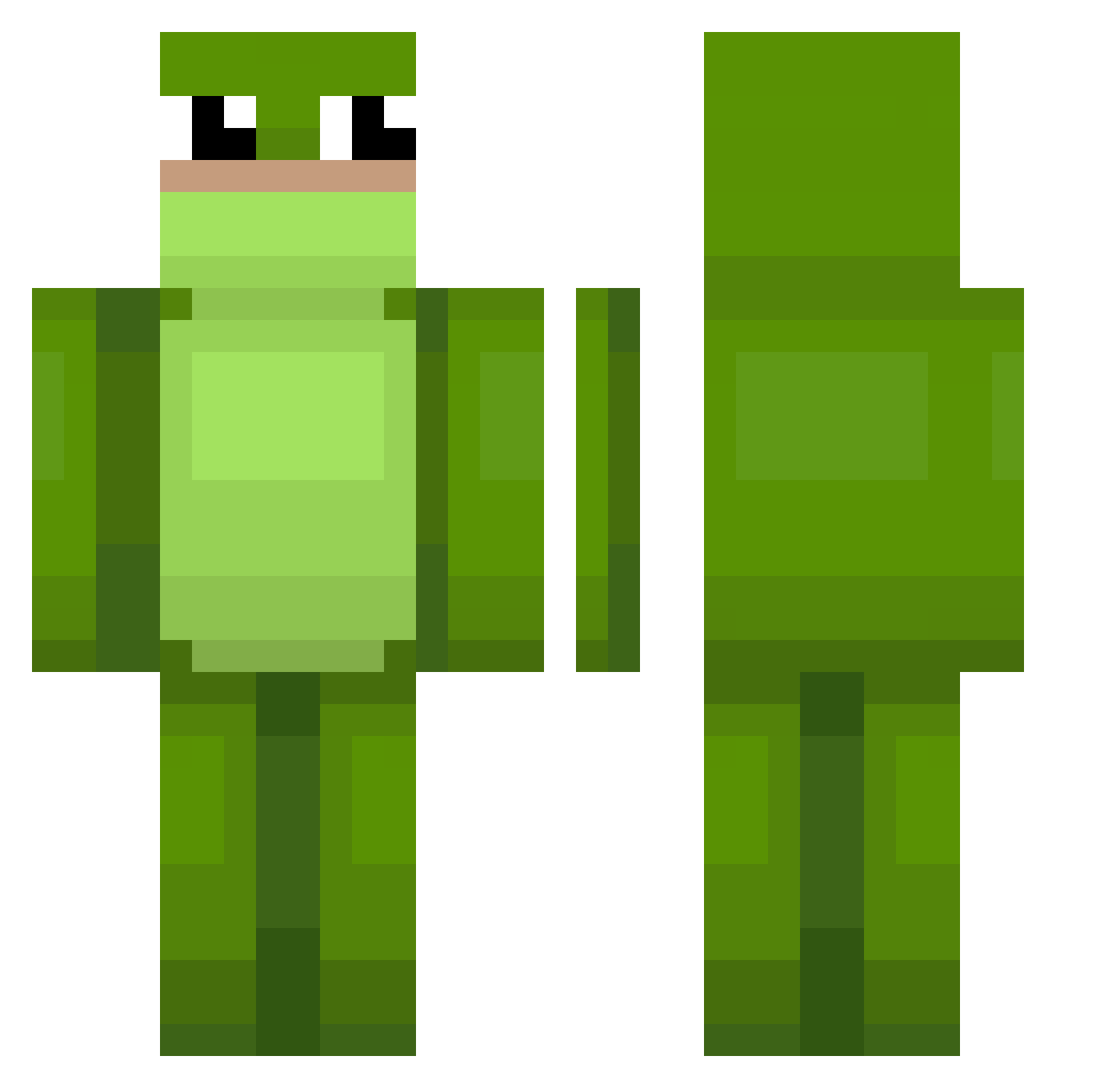 MINECRAFT_Yjw Minecraft skin, front and back view