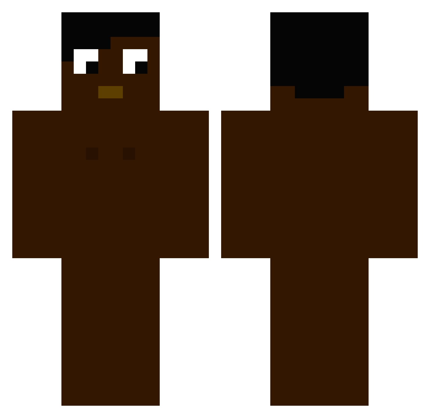 Venturesome Minecraft skin, front and back view
