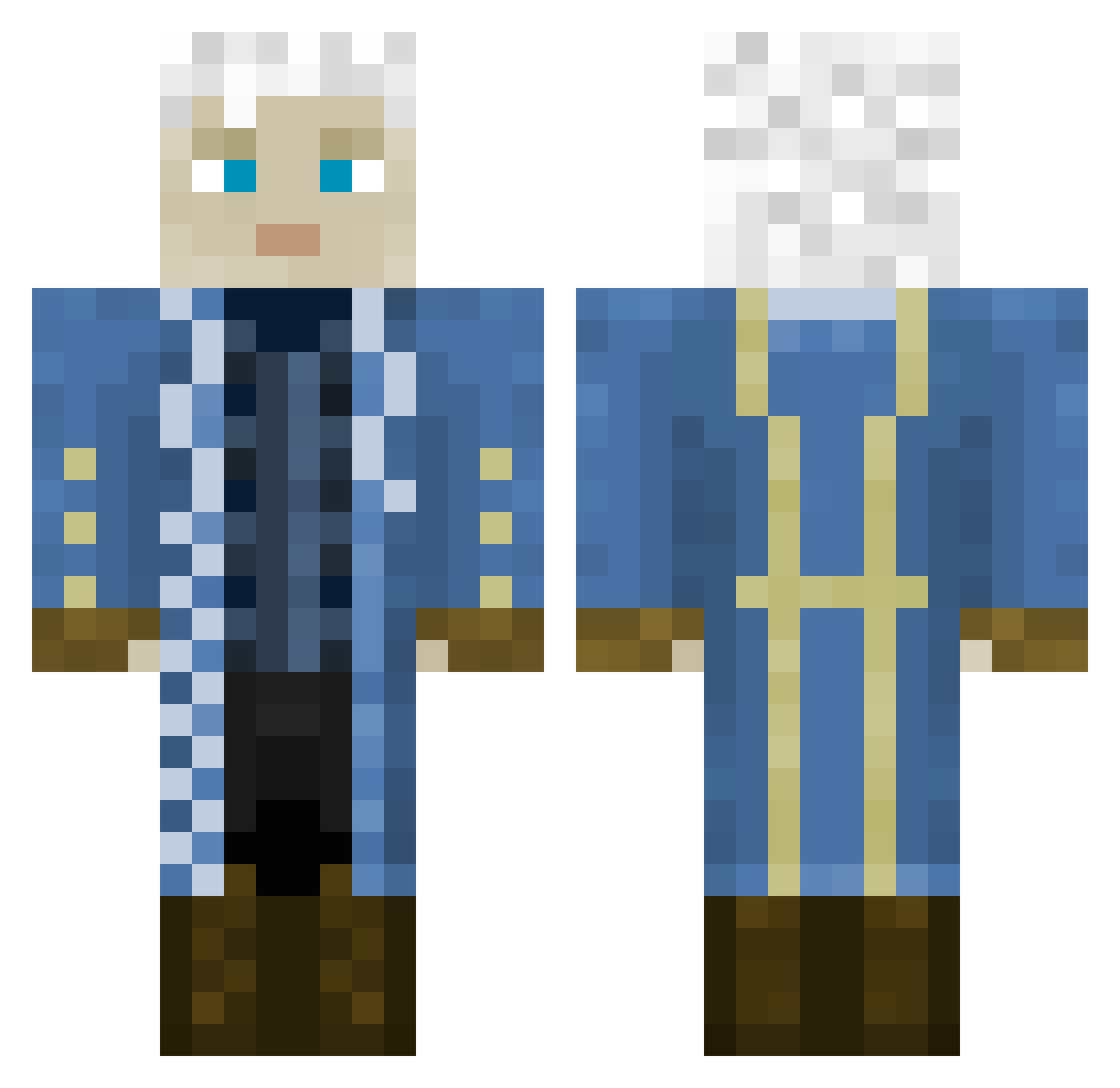 JIULE Minecraft skin, front and back view