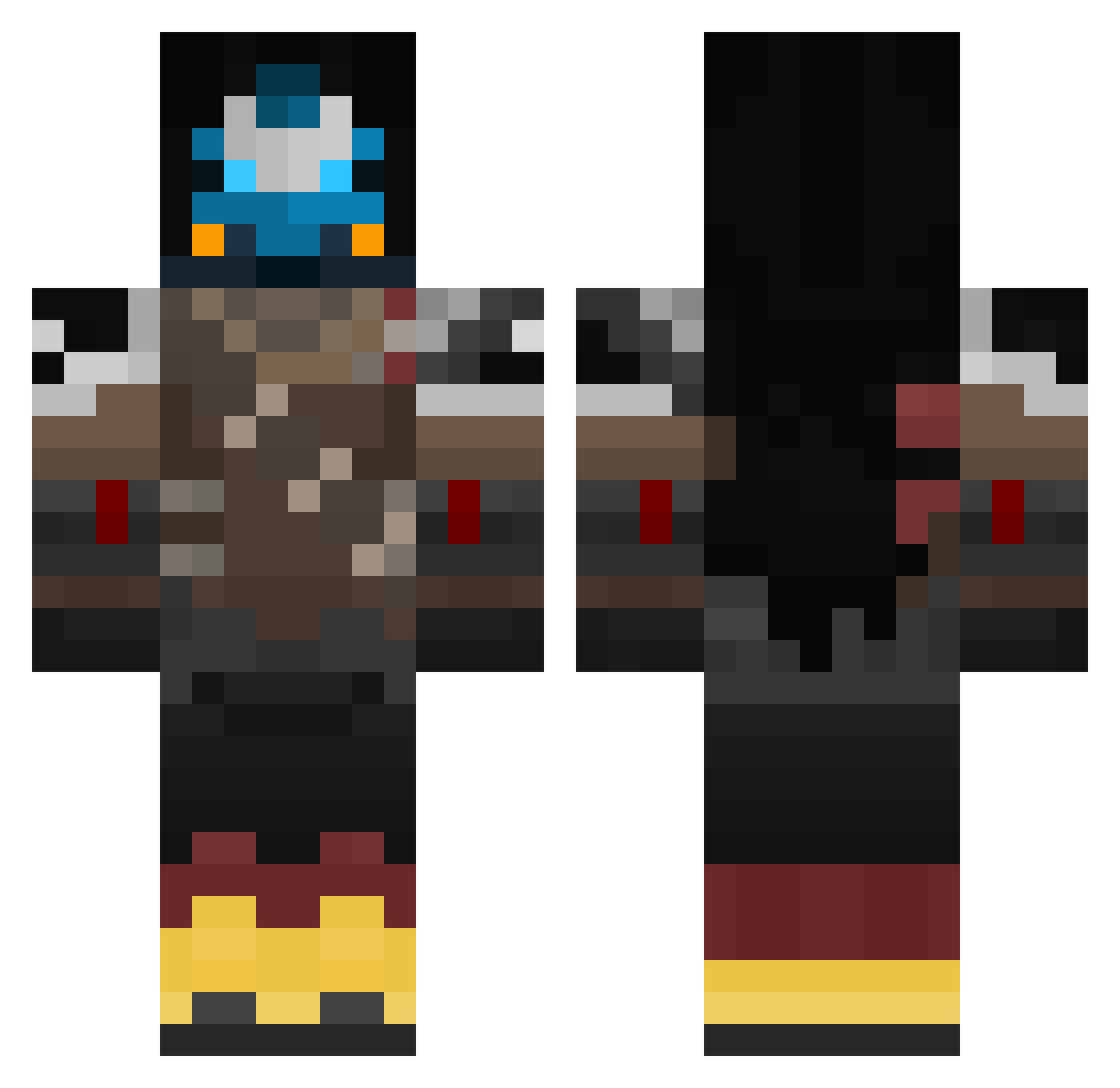 VacaDestroyer1 Minecraft skin, front and back view