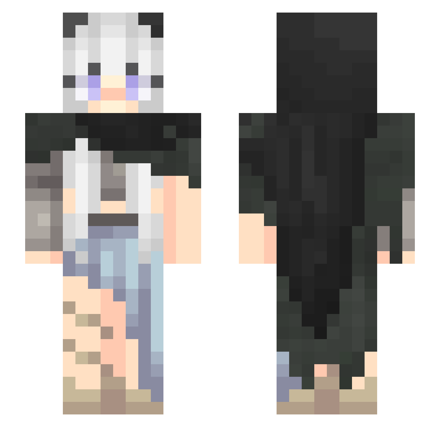 BlondieBluz6115 Minecraft skin, front and back view