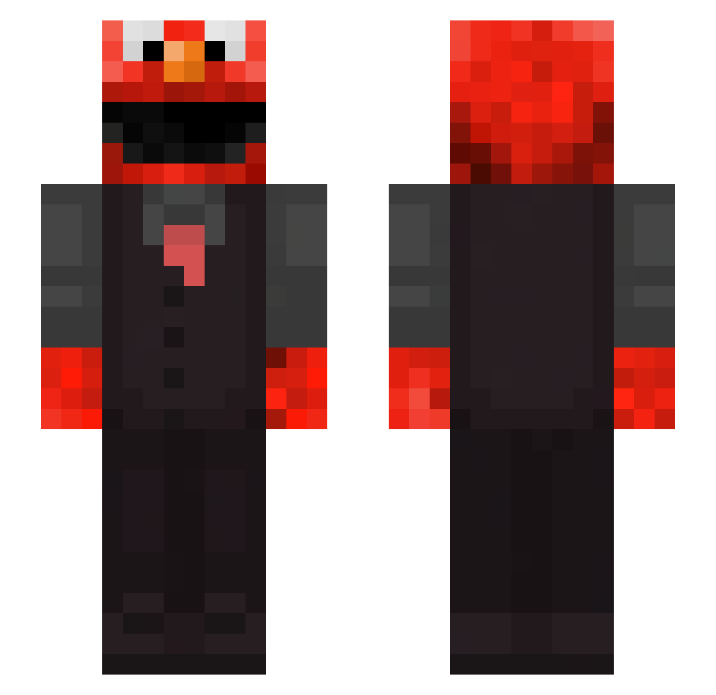 Matsie1694 Minecraft skin, front and back view