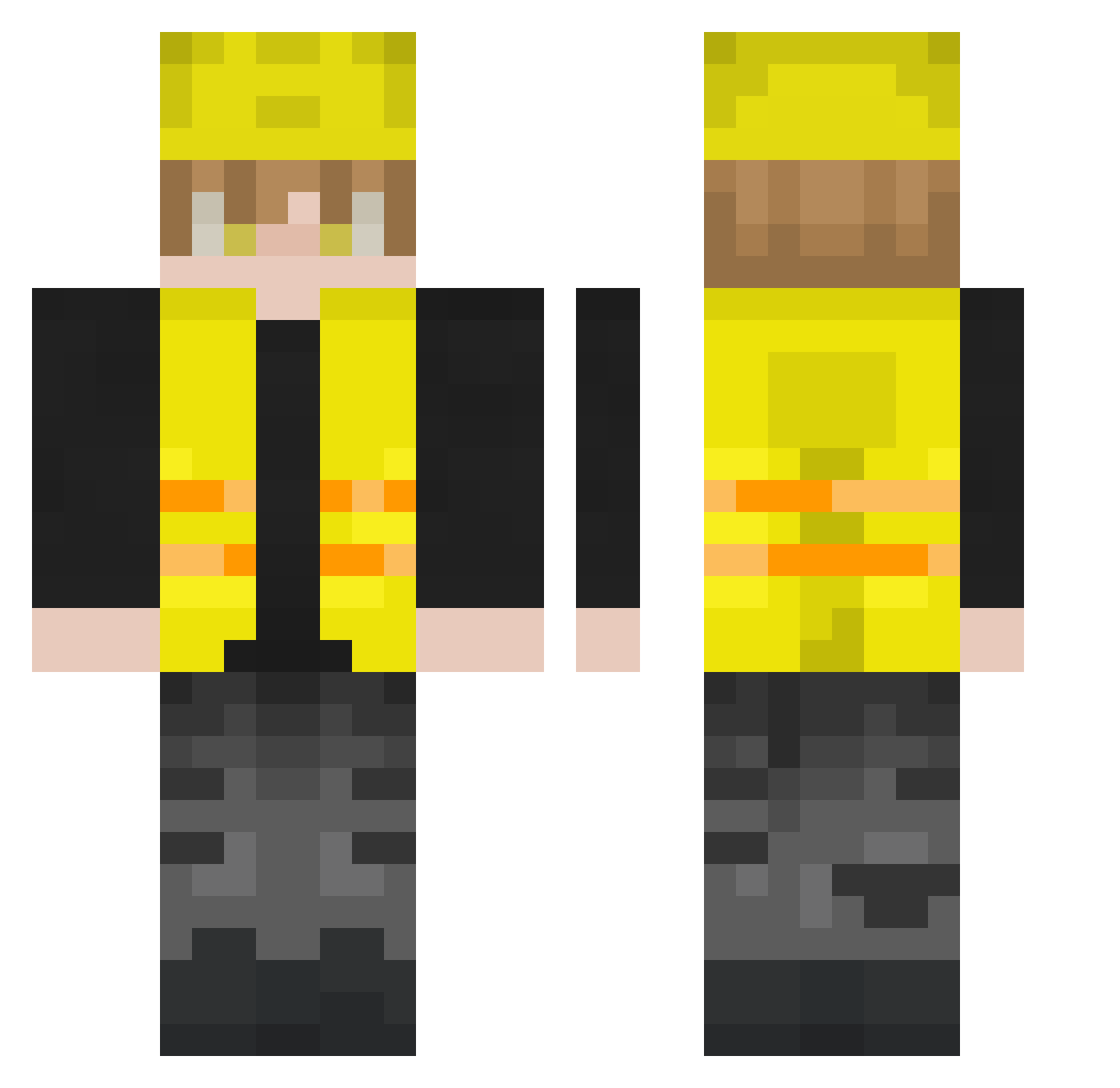 TynkarzAkrobata_ Minecraft skin, front and back view