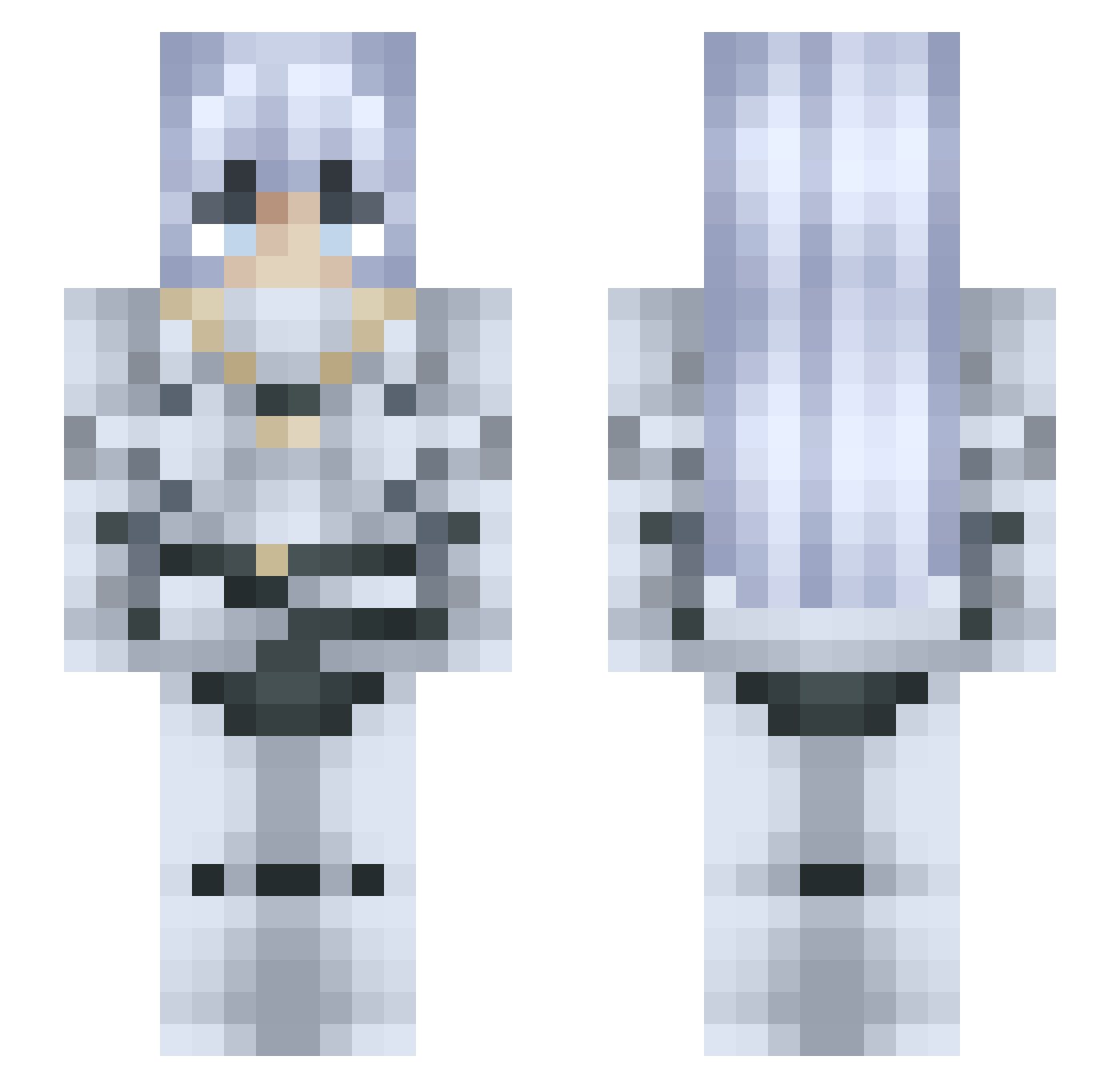 spxciale Minecraft skin, front and back view
