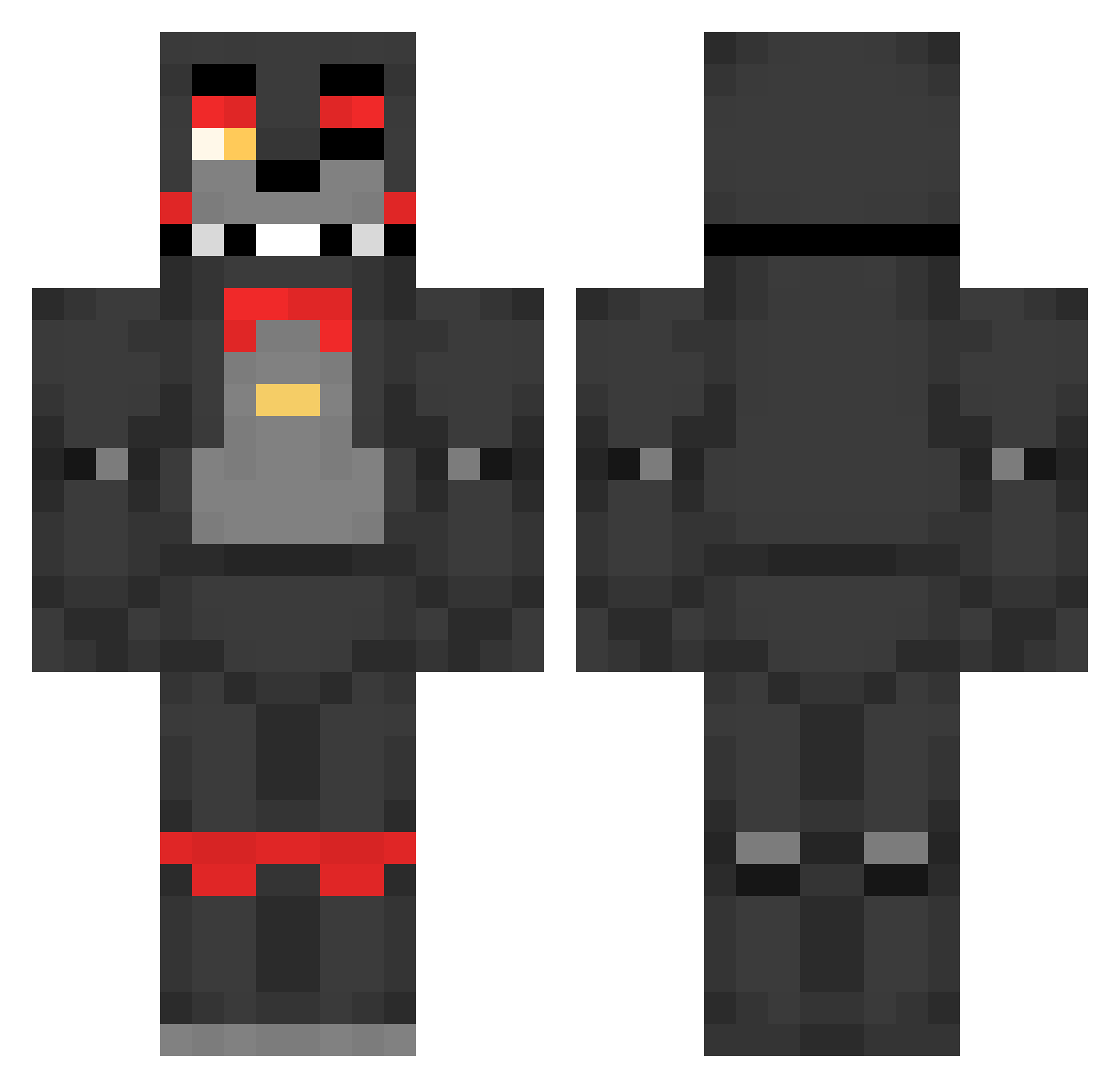 DonaldDrug Minecraft skin, front and back view