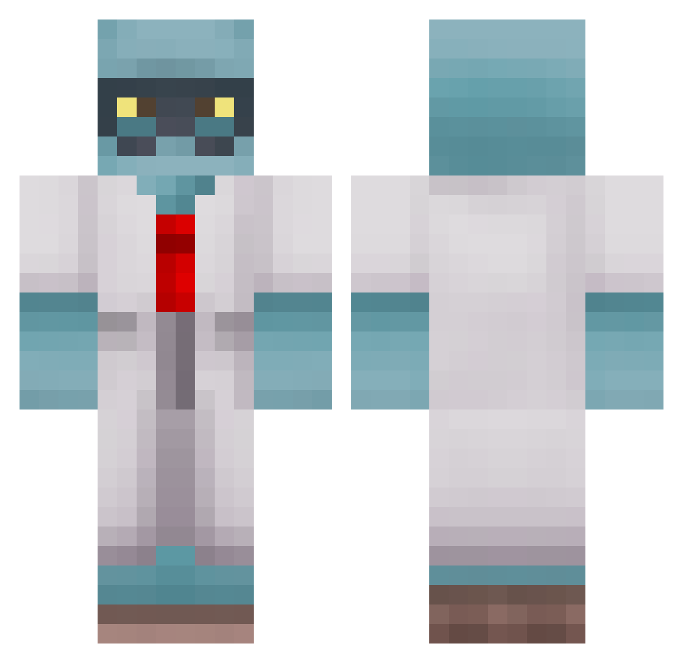 Maddog4561 Minecraft skin, front and back view