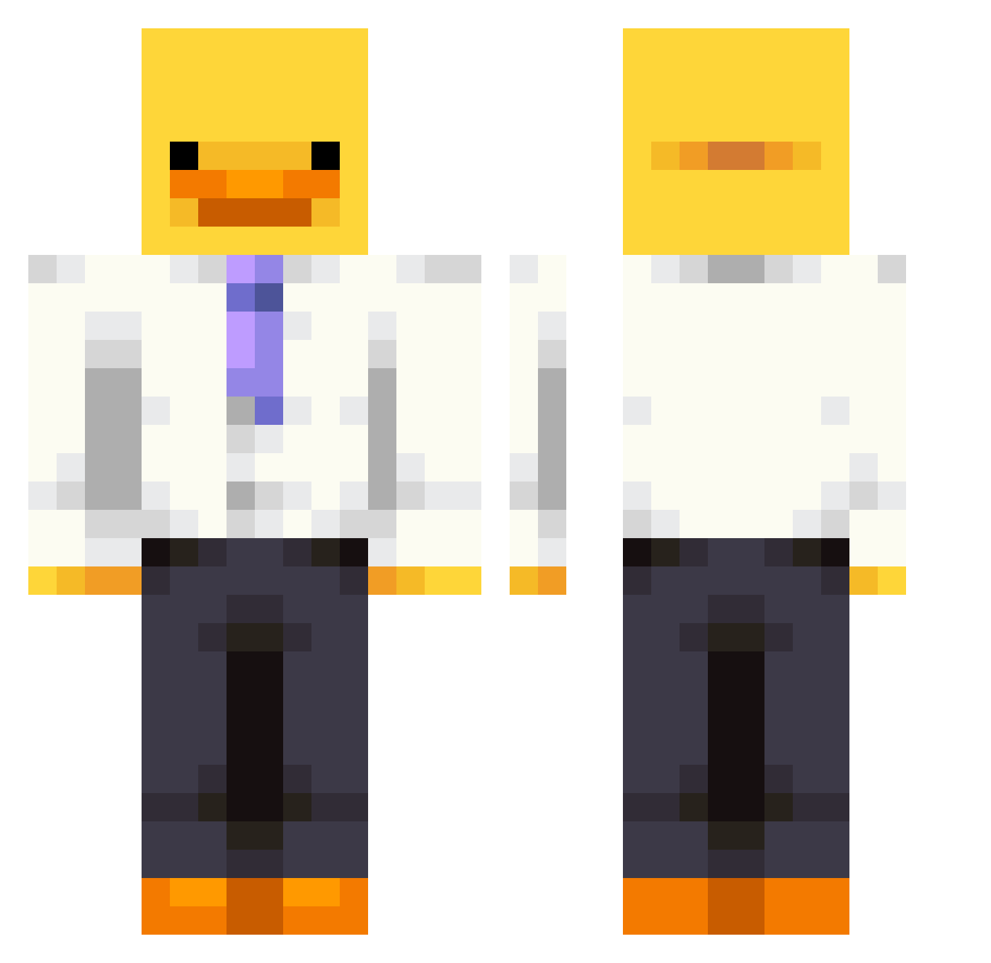 RezendeDP Minecraft skin, front and back view