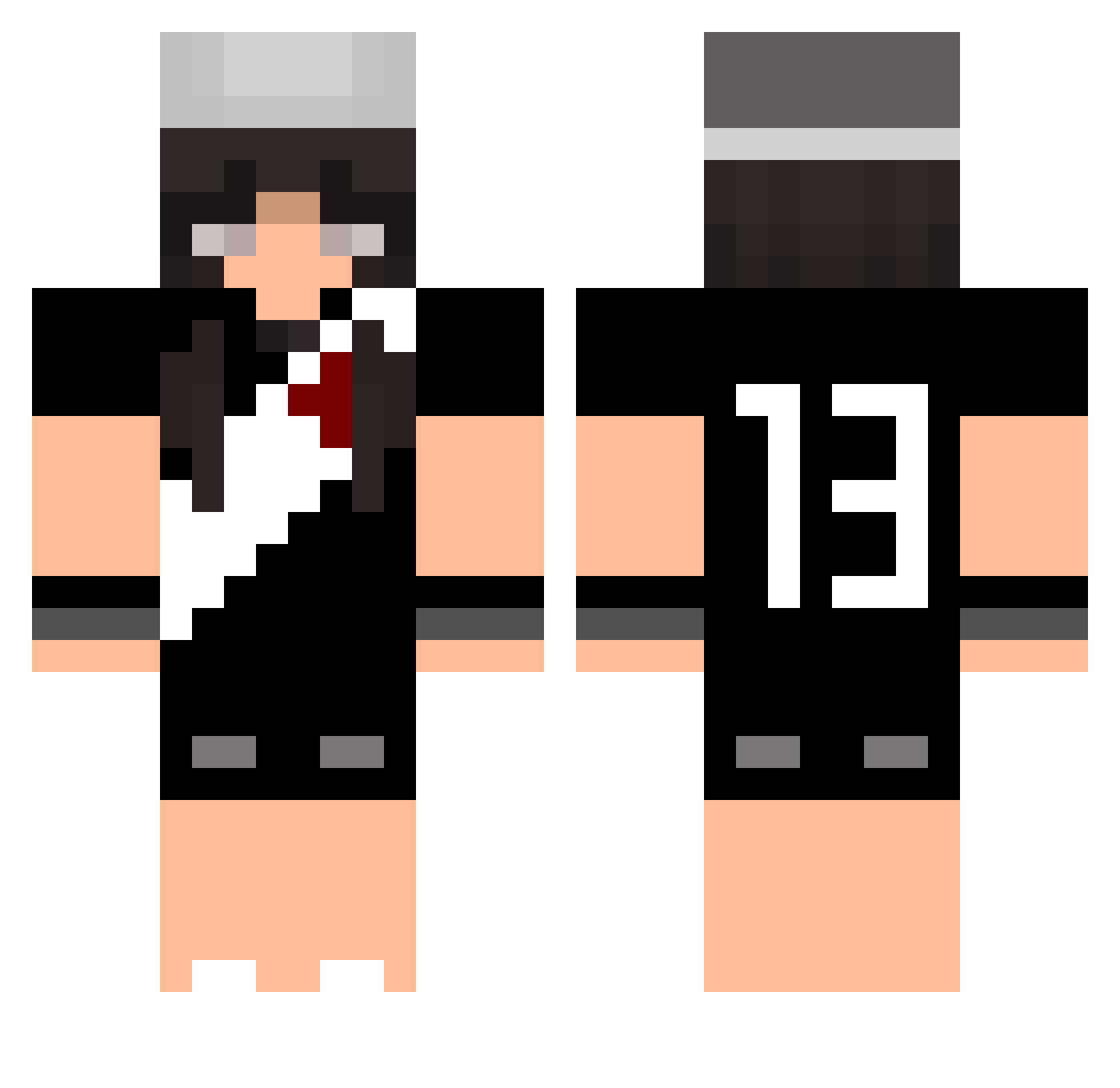 turtleluna Minecraft skin, front and back view