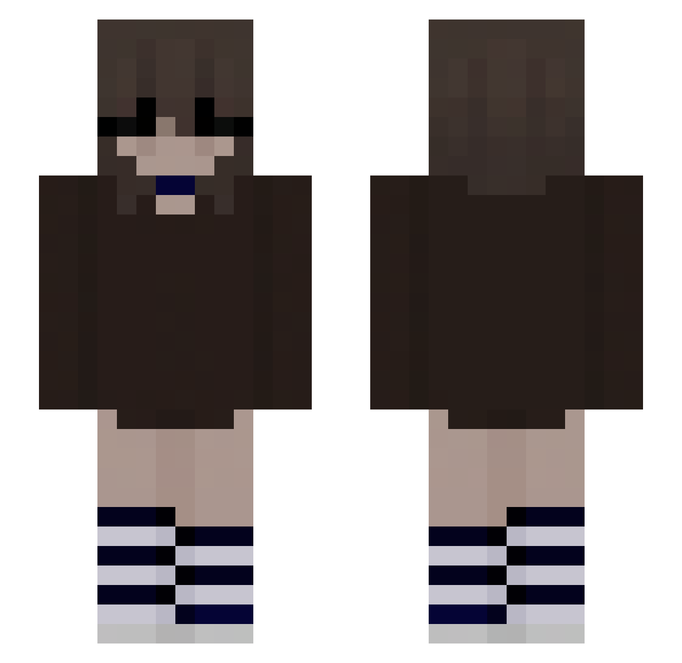 Sebbel09 Minecraft skin, front and back view