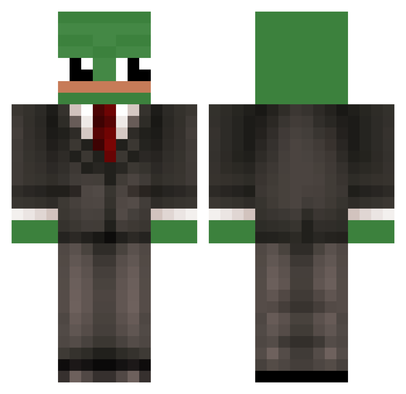 SeanYostin Minecraft skin, front and back view